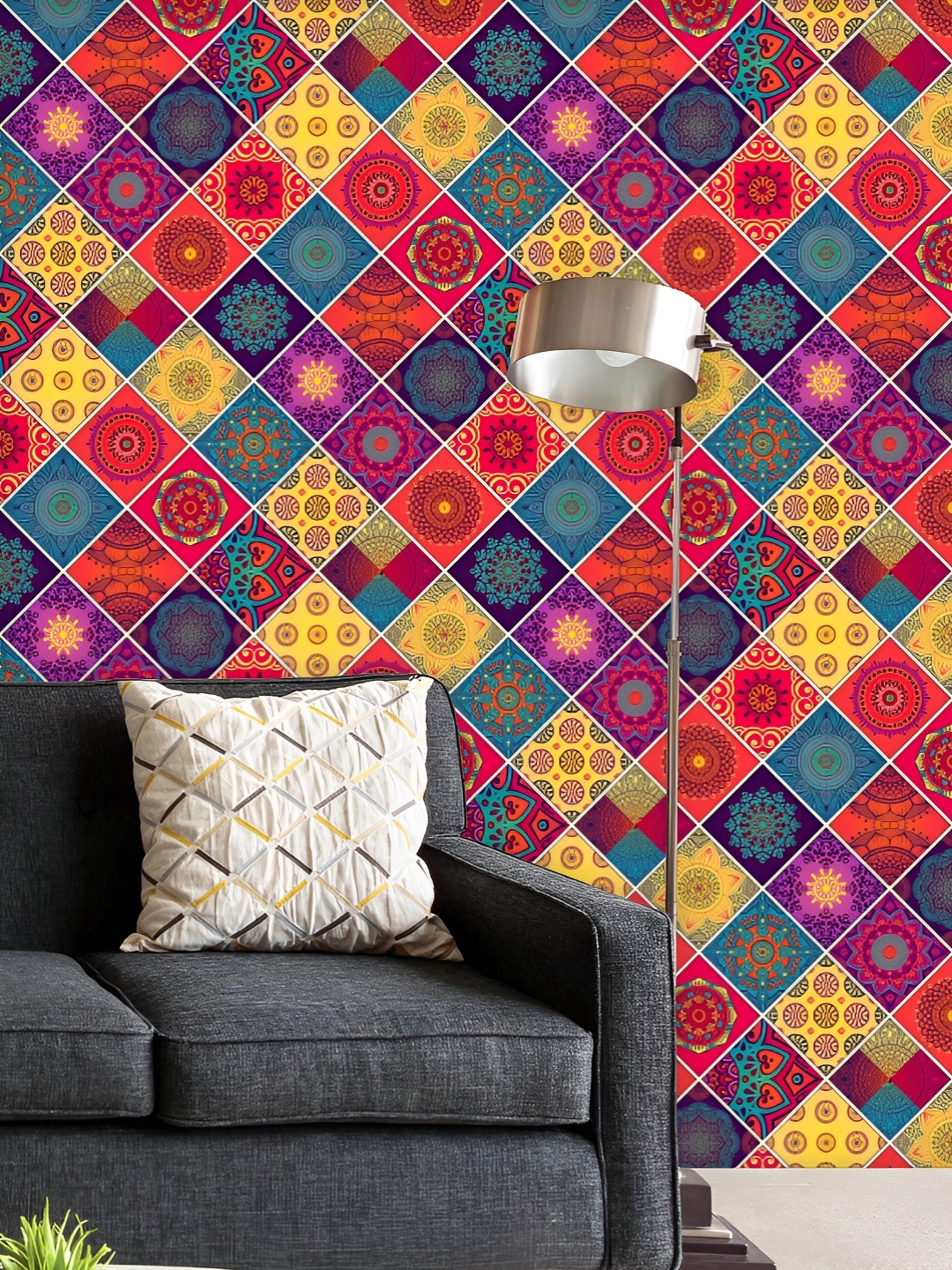 ArtzFolio Printed UV-Resistant Anti-Bacterial Ethnic Floral Pattern Peel & Stick Wallpaper, Multi
ArtzFolio Printed UV-Resistant Anti-Bacterial Ethnic Floral Pattern Peel & Stick Wallpaper, Multi