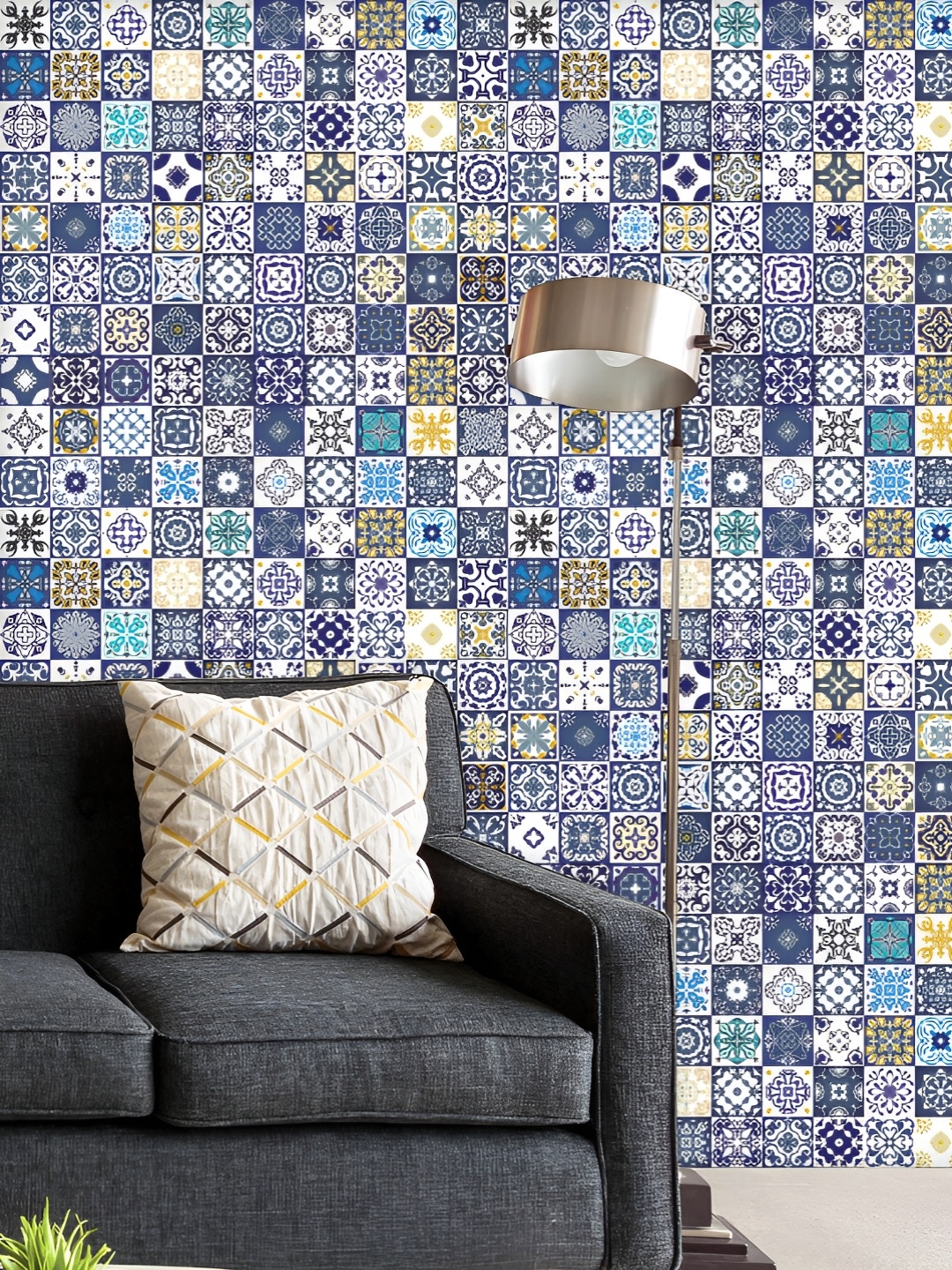 ArtzFolio Printed UV-Resistant Anti-Bacterial Floral Moroccan Mediterranean Pattern Peel & Stick Wallpaper, Multi
ArtzFolio Printed UV-Resistant Anti-Bacterial Floral Moroccan Mediterranean Pattern Peel & Stick Wallpaper, Multi