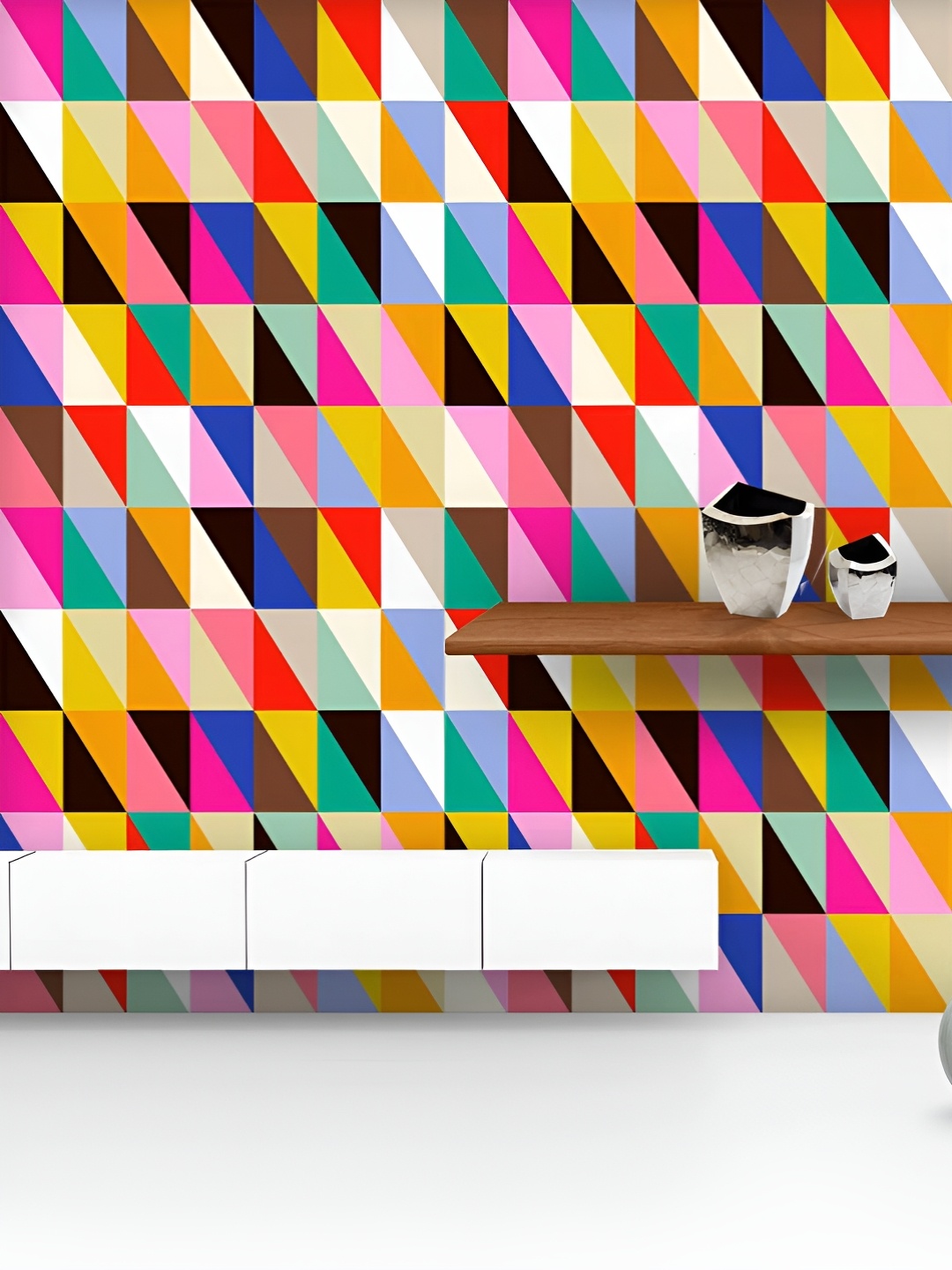 ArtzFolio Printed UV-Resistant Anti-Bacterial Retro Triangle Peel & Stick Wallpaper, Multi
ArtzFolio Printed UV-Resistant Anti-Bacterial Retro Triangle Peel & Stick Wallpaper, Multi