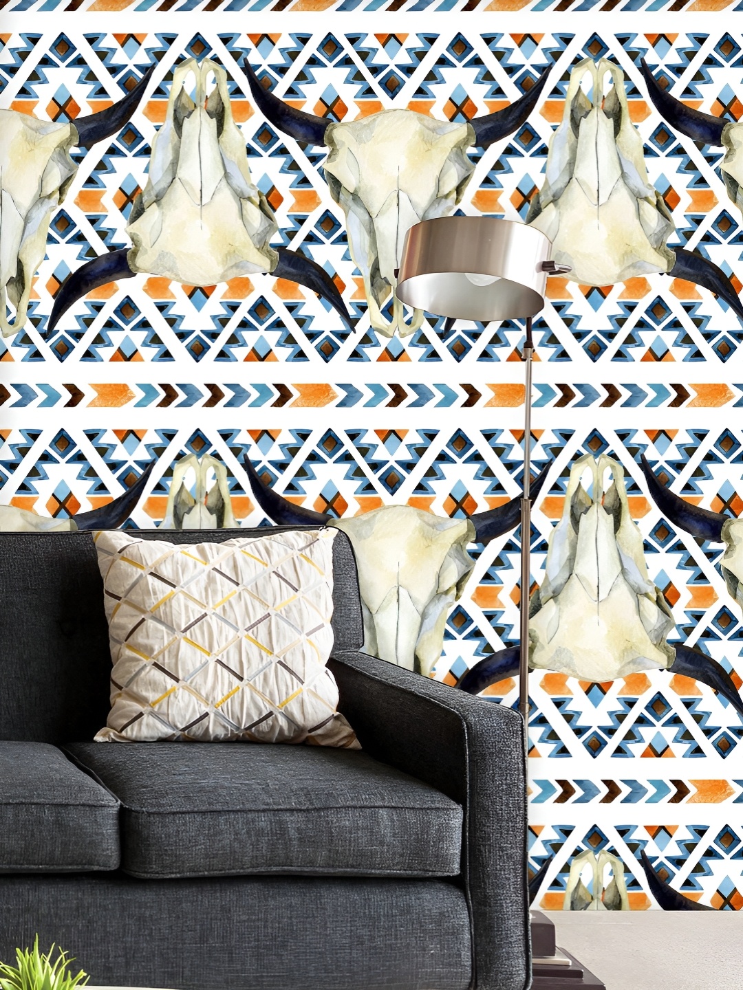 ArtzFolio Printed UV-Resistant Anti-Bacterial Buffalo Skull Peel & Stick Wallpaper, Multi
ArtzFolio Printed UV-Resistant Anti-Bacterial Buffalo Skull Peel & Stick Wallpaper, Multi