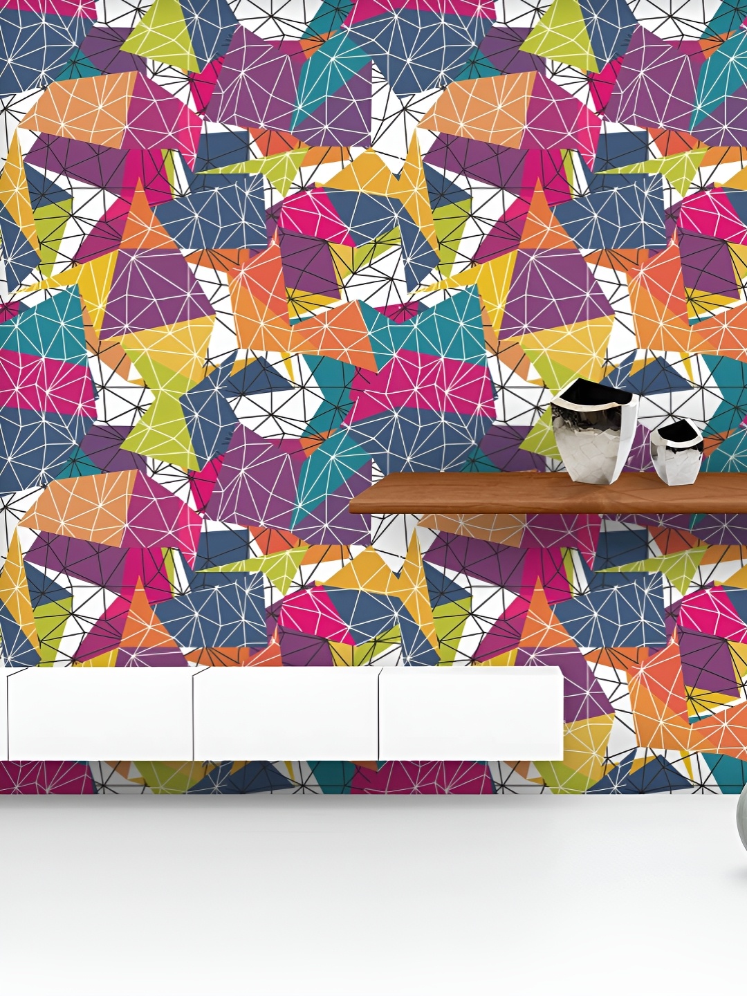 ArtzFolio Printed UV-Resistant Anti-Bacterial Poly Triangular Facets Pattern Peel & Stick Wallpaper, Multi
ArtzFolio Printed UV-Resistant Anti-Bacterial Poly Triangular Facets Pattern Peel & Stick Wallpaper, Multi