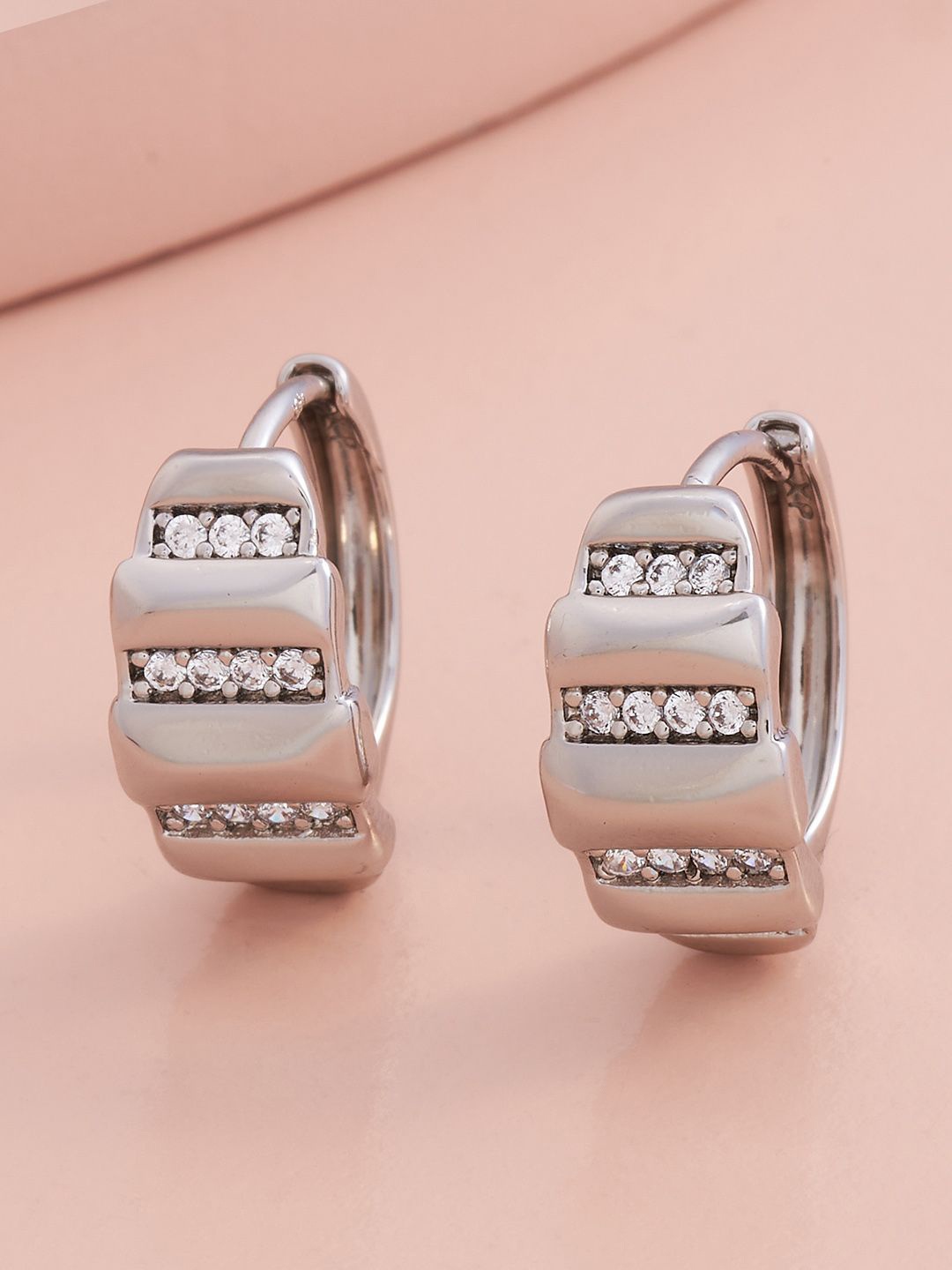 Kushal's Fashion Jewellery Rhodium-Plated Zircon Studded Circular Hoop Earrings, Silver
Kushal's Fashion Jewellery Rhodium-Plated Zircon Studded Circular Hoop Earrings, Silver