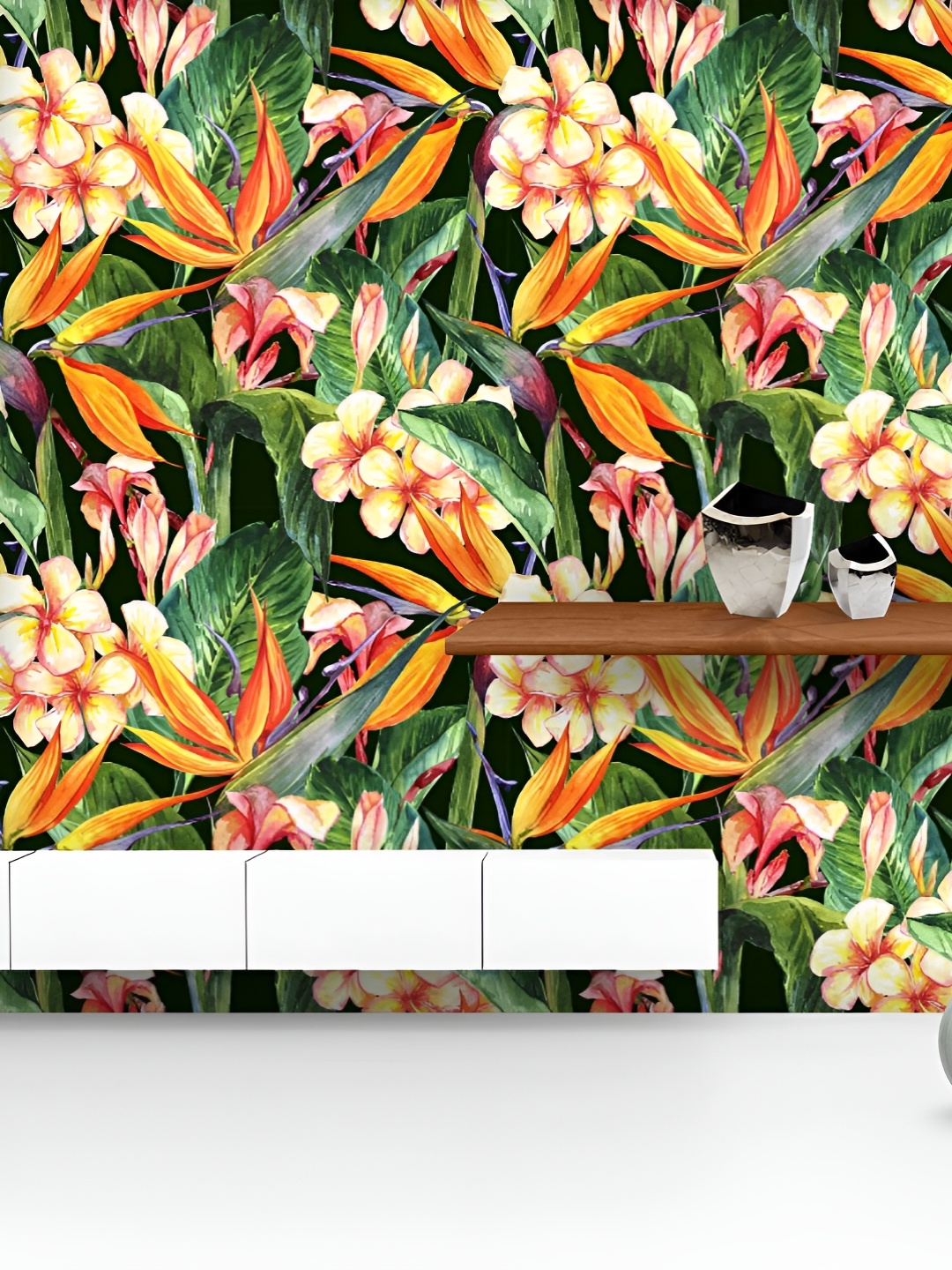 ArtzFolio Printed UV-Resistant Anti-Bacterial Tropical Pattern With Exotic Flowers Peel & Stick Wallpaper, Multi
ArtzFolio Printed UV-Resistant Anti-Bacterial Tropical Pattern With Exotic Flowers Peel & Stick Wallpaper, Multi