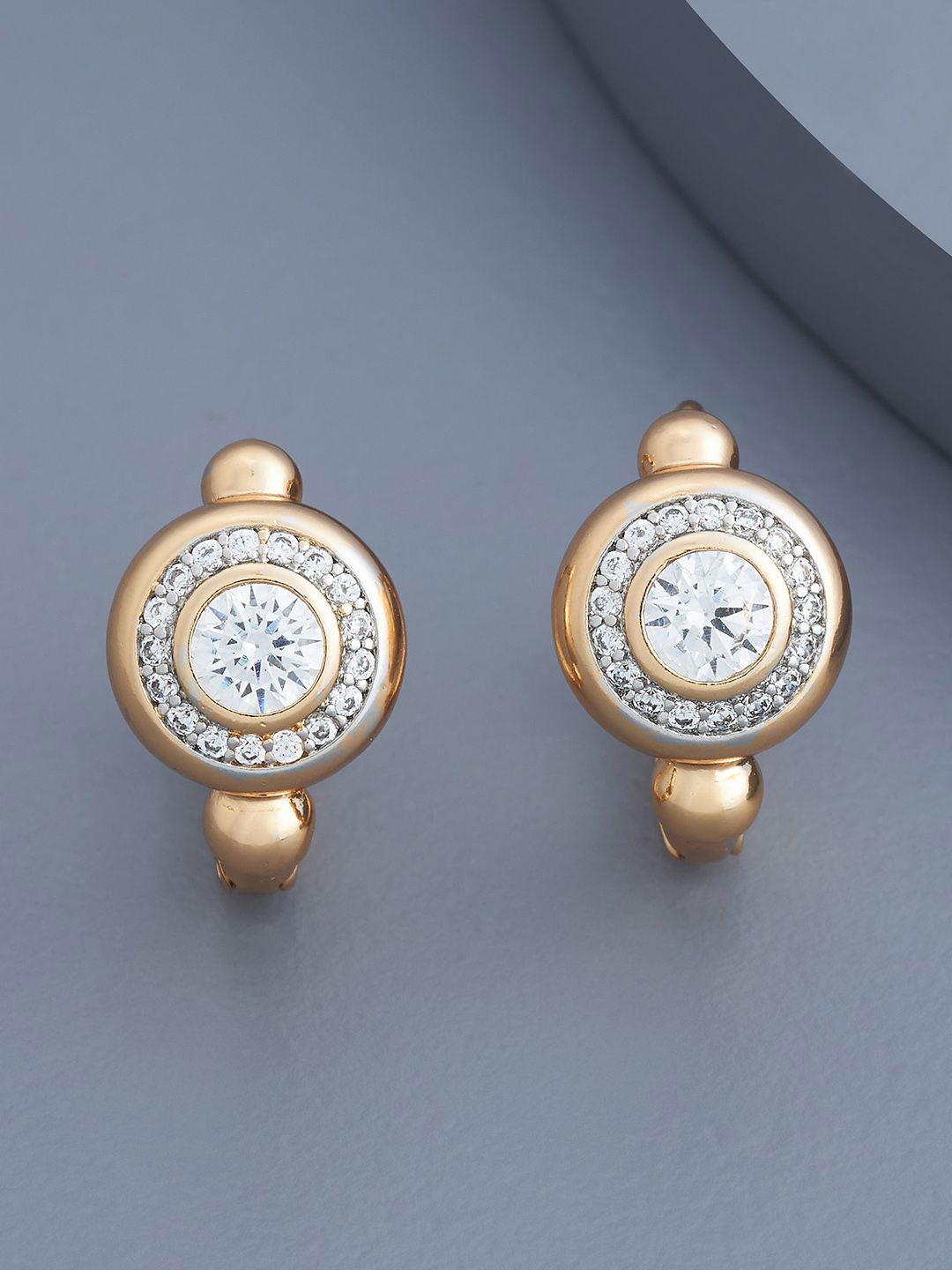 Kushal's Fashion Jewellery Rhodium Gold-Plated Zircon Stone Studded Circular Studs, Silver
Kushal's Fashion Jewellery Rhodium Gold-Plated Zircon Stone Studded Circular Studs, Silver