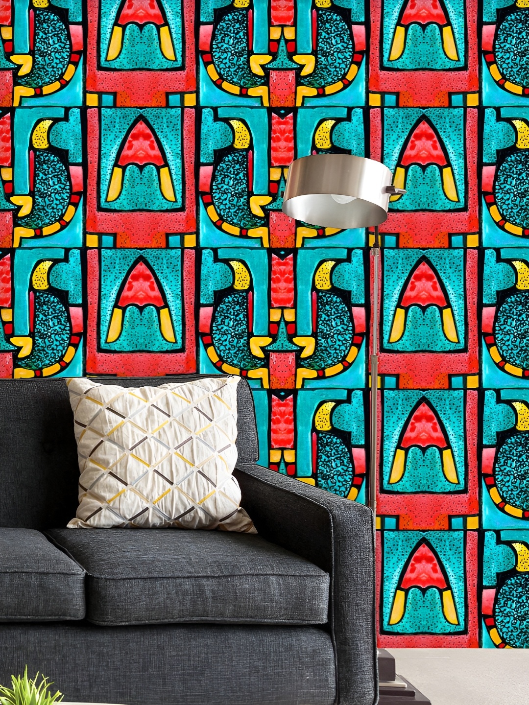 ArtzFolio Printed UV-Resistant Anti-Bacterial Abstract Geometric Pattern Peel & Stick Wallpaper, Multi
ArtzFolio Printed UV-Resistant Anti-Bacterial Abstract Geometric Pattern Peel & Stick Wallpaper, Multi