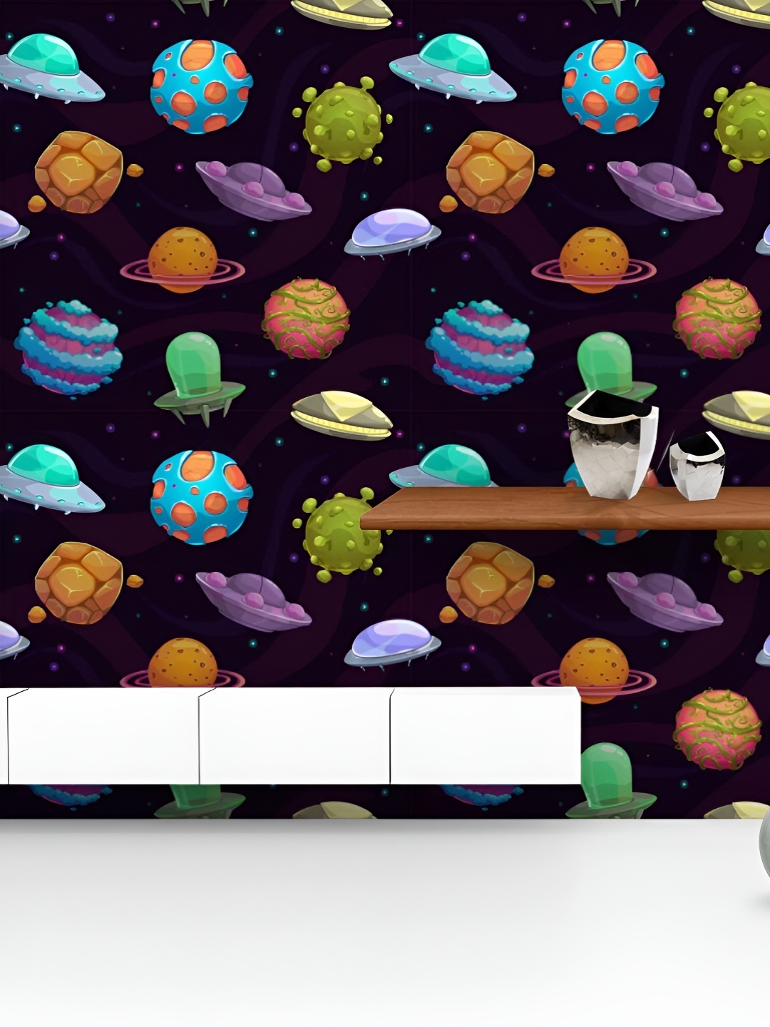 ArtzFolio Printed UV-Resistant Anti-Bacterial Ufos PlanetsPeel & Stick Wallpaper, Multi
ArtzFolio Printed UV-Resistant Anti-Bacterial Ufos PlanetsPeel & Stick Wallpaper, Multi