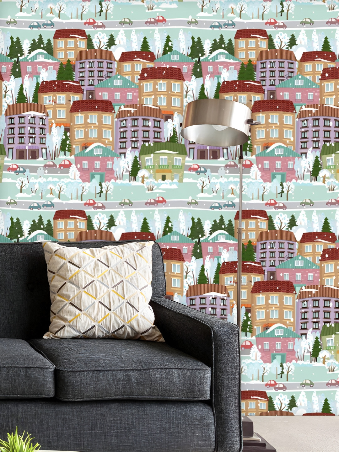 ArtzFolio Printed UV-Resistant Anti-Bacterial Cute Houses Peel & Stick Wallpaper, Multi
ArtzFolio Printed UV-Resistant Anti-Bacterial Cute Houses Peel & Stick Wallpaper, Multi
