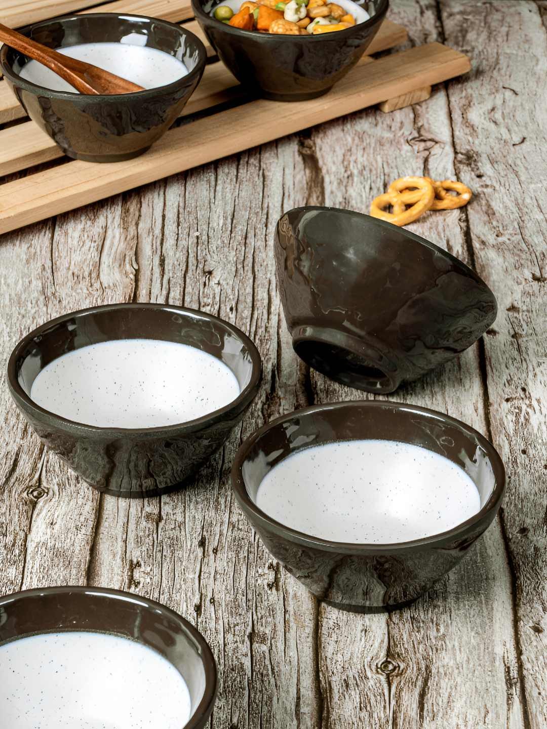 Servewell White & Brown 6 Pieces Printed Melamine Glossy Dishwasher Safe Serving Bowl
Servewell White & Brown 6 Pieces Printed Melamine Glossy Dishwasher Safe Serving Bowl