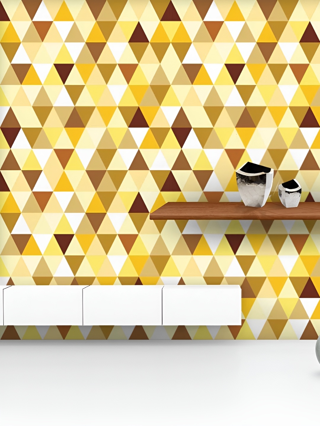 ArtzFolio Printed UV-Resistant Anti-Bacterial Gold Triangle Peel & Stick Wallpaper, Multi
ArtzFolio Printed UV-Resistant Anti-Bacterial Gold Triangle Peel & Stick Wallpaper, Multi