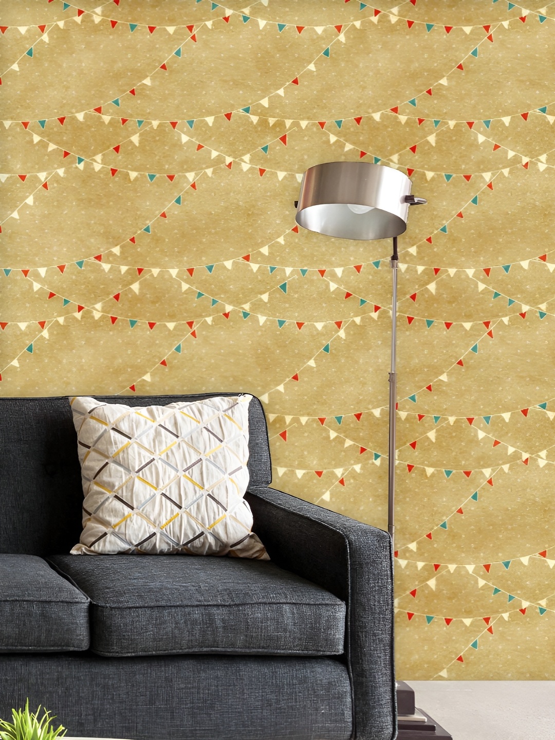 ArtzFolio Printed UV-Resistant Anti-Bacterial Colorful Bunting Flags Peel & Stick Wallpaper, Multi
ArtzFolio Printed UV-Resistant Anti-Bacterial Colorful Bunting Flags Peel & Stick Wallpaper, Multi