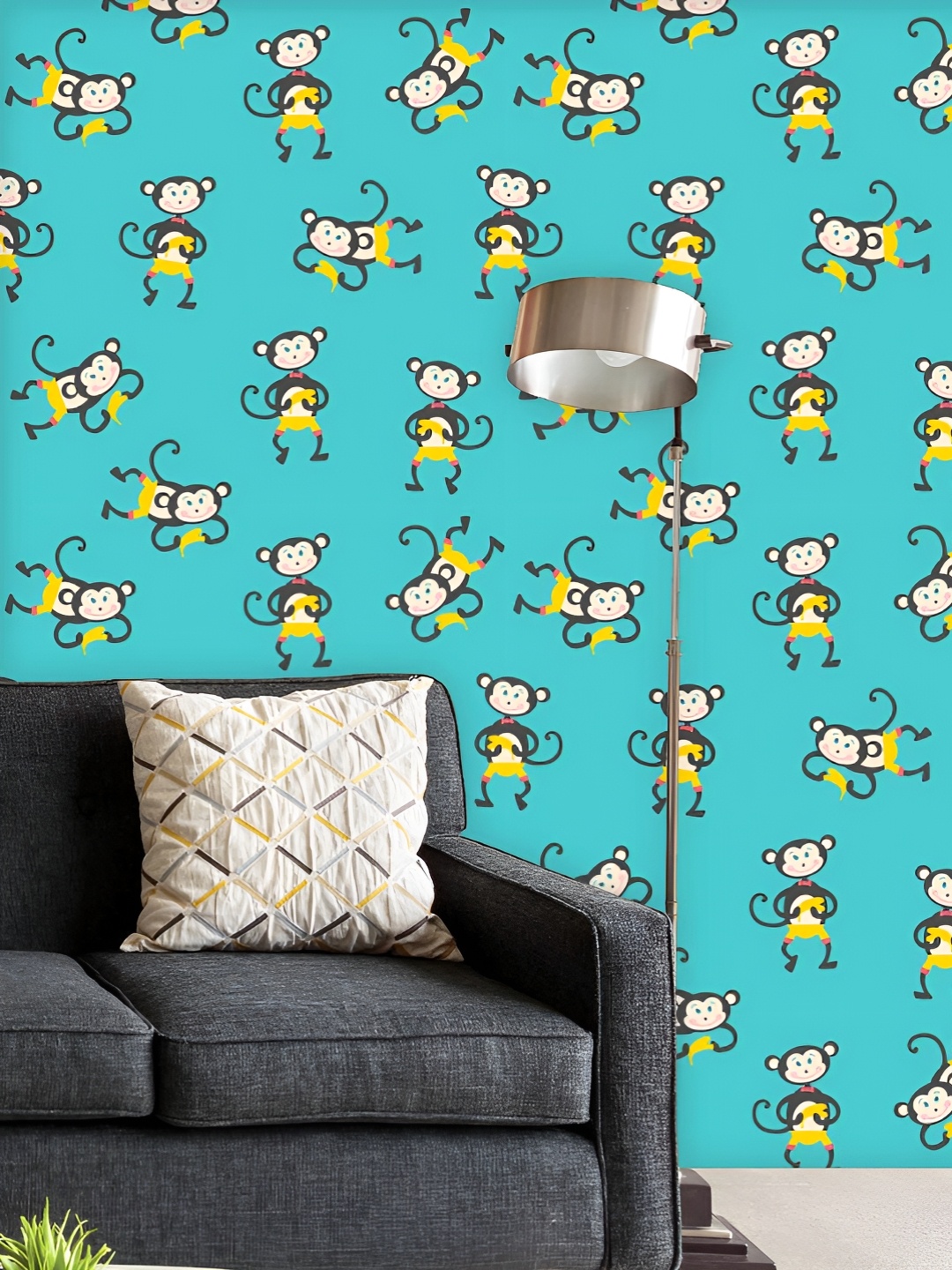 ArtzFolio Printed UV-Resistant Anti-Bacterial Kids Monkey Peel & Stick Wallpaper, Multi
ArtzFolio Printed UV-Resistant Anti-Bacterial Kids Monkey Peel & Stick Wallpaper, Multi