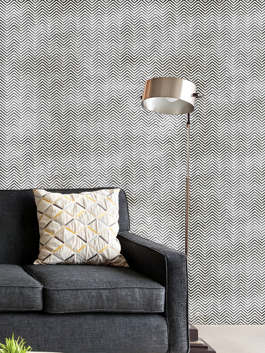 ArtzFolio Printed UV-Resistant Anti-Bacterial Monochrome Chevron Peel & Stick Wallpaper, Multi
ArtzFolio Printed UV-Resistant Anti-Bacterial Monochrome Chevron Peel & Stick Wallpaper, Multi