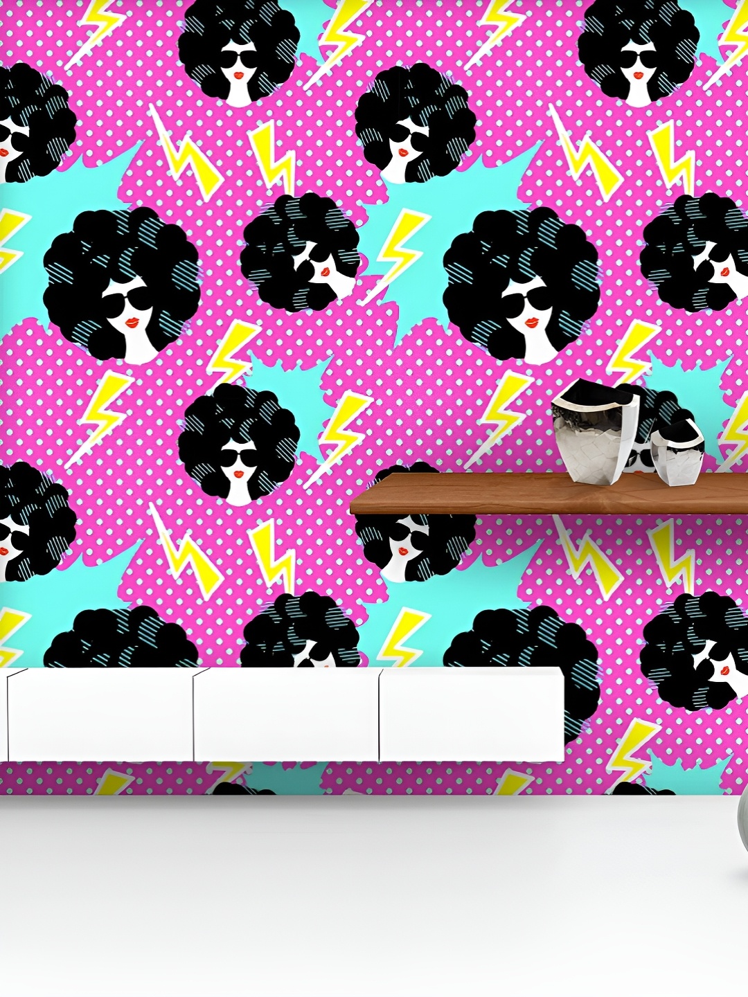 ArtzFolio Printed UV-Resistant Anti-Bacterial Retro Disco Pattern Peel & Stick Wallpaper, Multi
ArtzFolio Printed UV-Resistant Anti-Bacterial Retro Disco Pattern Peel & Stick Wallpaper, Multi