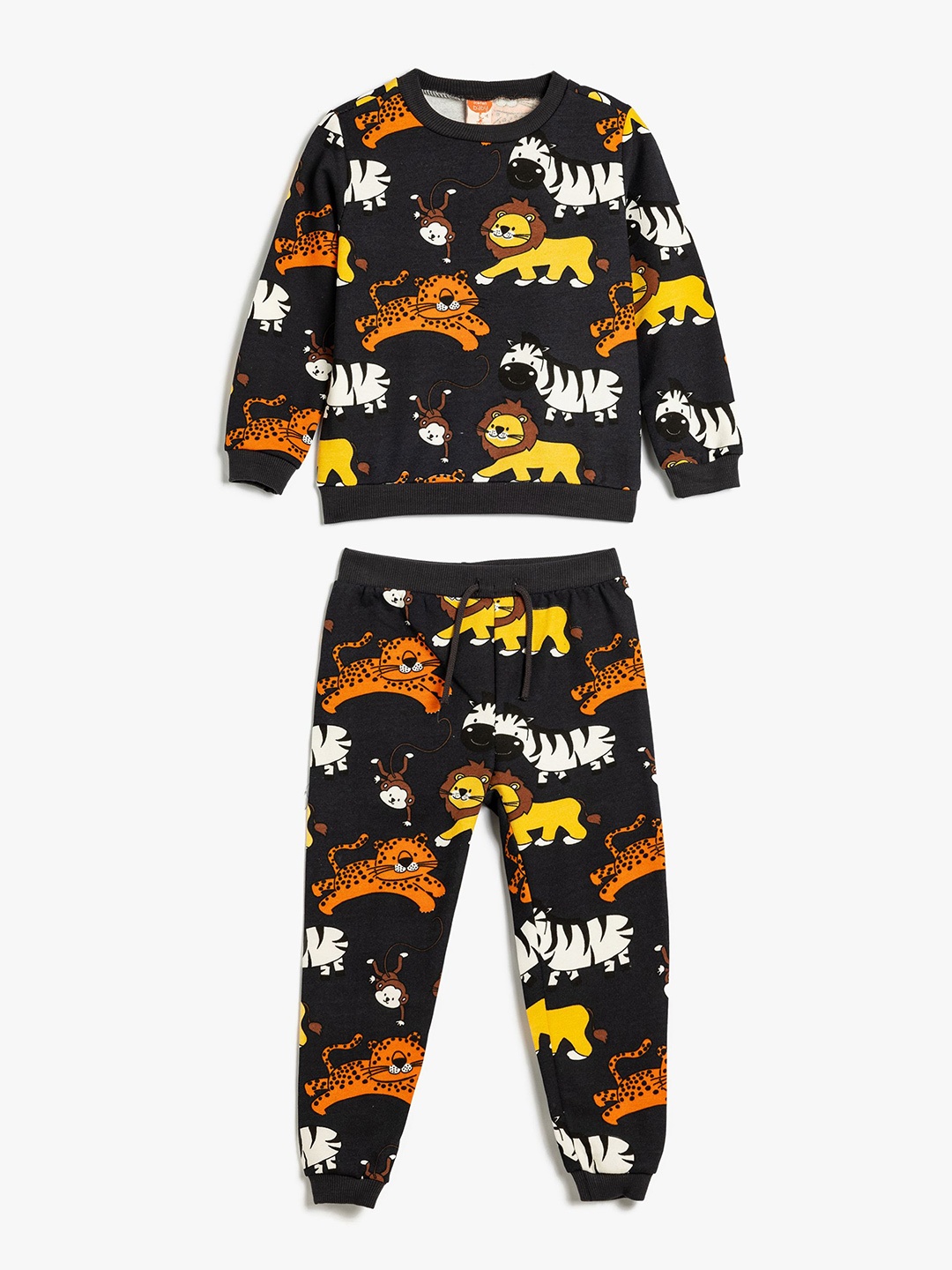 Koton Boys Printed Round Neck Long Sleeves Pure Cotton Sweatshirt With Jogger, Black
Koton Boys Printed Round Neck Long Sleeves Pure Cotton Sweatshirt With Jogger, Black