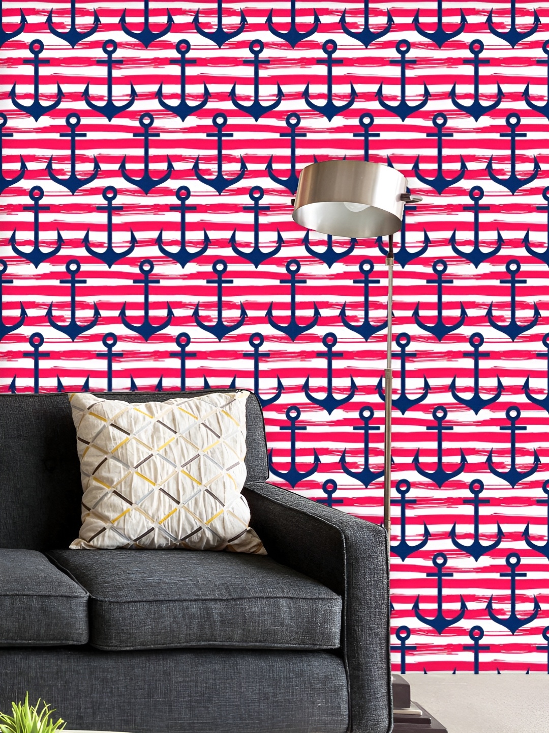 ArtzFolio Printed UV-Resistant Anti-Bacterial Anchors On Stripes Peel & Stick Wallpaper, Multi
ArtzFolio Printed UV-Resistant Anti-Bacterial Anchors On Stripes Peel & Stick Wallpaper, Multi