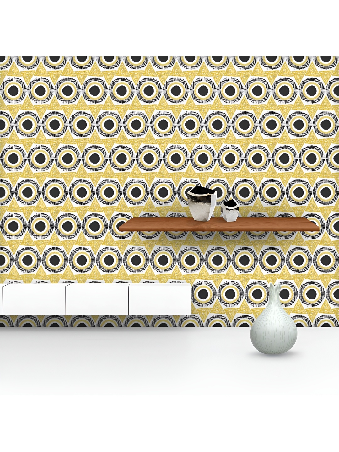 ArtzFolio Printed UV-Resistant Anti-Bacterial Ornate Triangles And Circles Peel & Stick Wallpaper, Multi
ArtzFolio Printed UV-Resistant Anti-Bacterial Ornate Triangles And Circles Peel & Stick Wallpaper, Multi