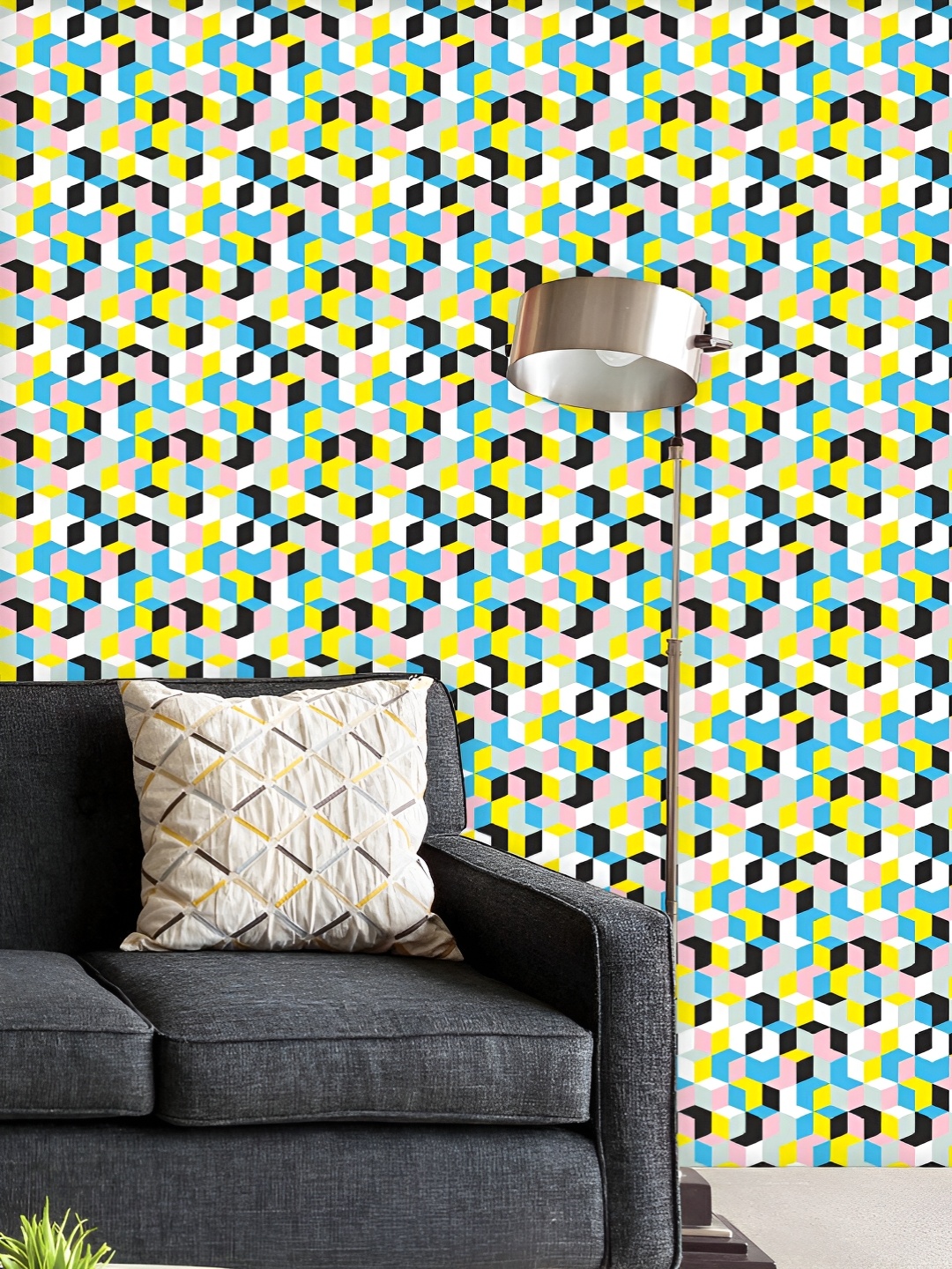 ArtzFolio Printed UV-Resistant Anti-Bacterial D Geometric Cubes Peel & Stick Wallpaper, Multi
ArtzFolio Printed UV-Resistant Anti-Bacterial D Geometric Cubes Peel & Stick Wallpaper, Multi