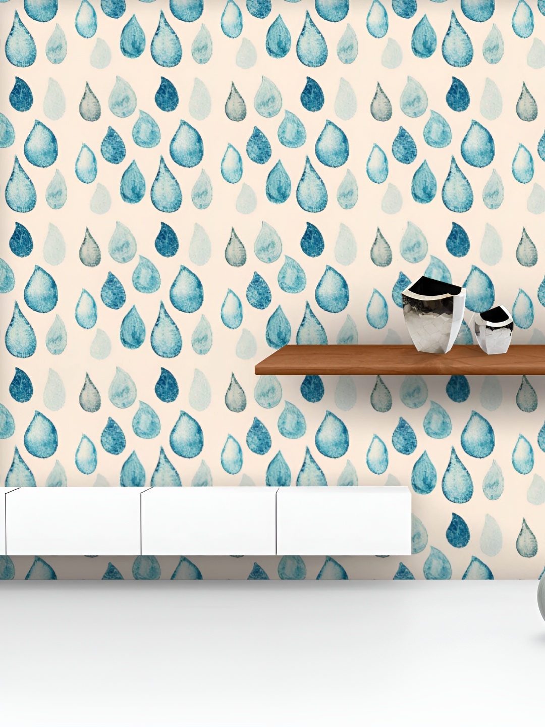 ArtzFolio Printed UV-Resistant Anti-Bacterial Blue White Rain Drops Peel & Stick Wallpaper, Multi
ArtzFolio Printed UV-Resistant Anti-Bacterial Blue White Rain Drops Peel & Stick Wallpaper, Multi