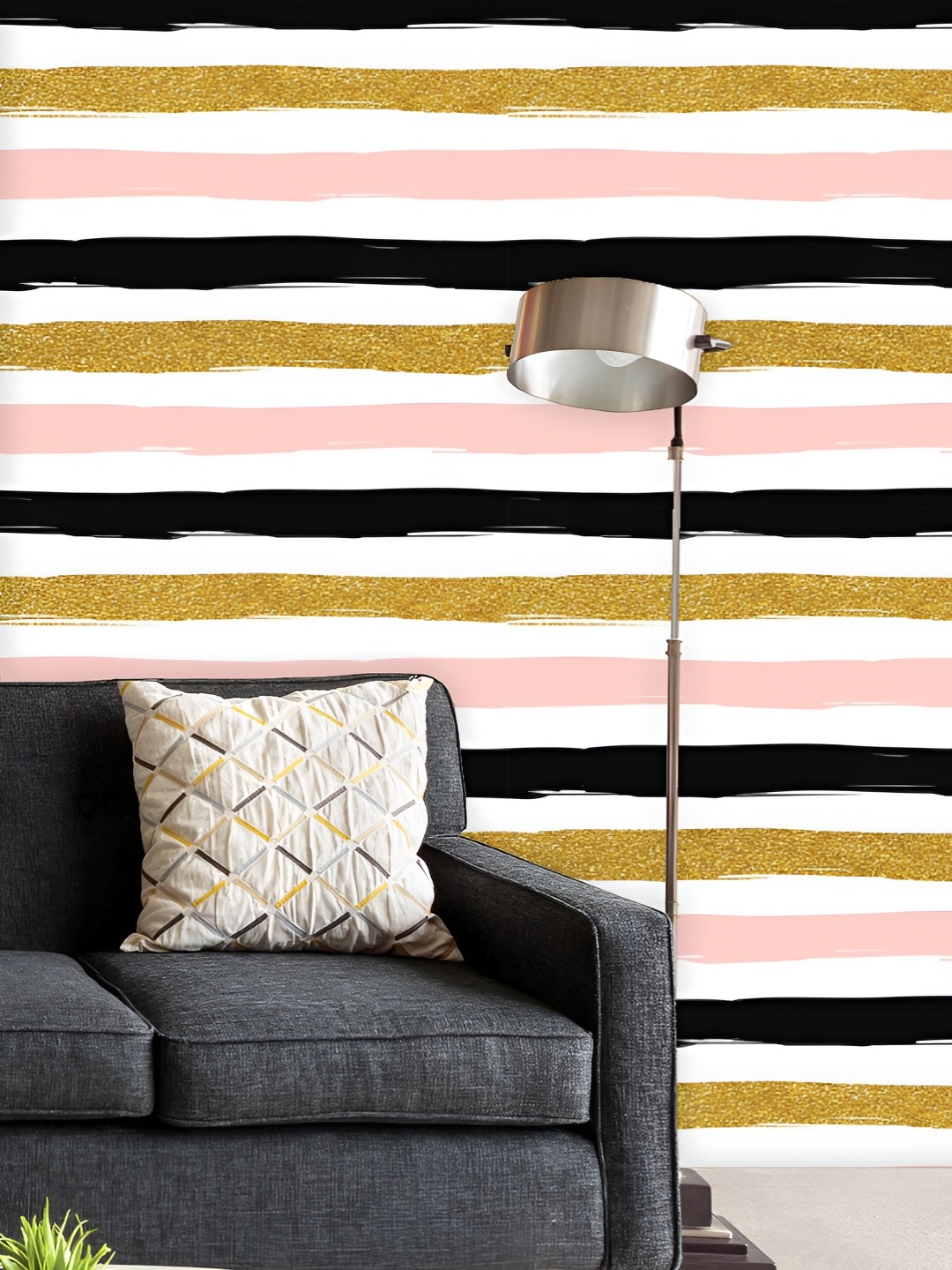 ArtzFolio Printed UV-Resistant Anti-Bacterial Striped Pattern Peel & Stick Wallpaper, Multi
ArtzFolio Printed UV-Resistant Anti-Bacterial Striped Pattern Peel & Stick Wallpaper, Multi