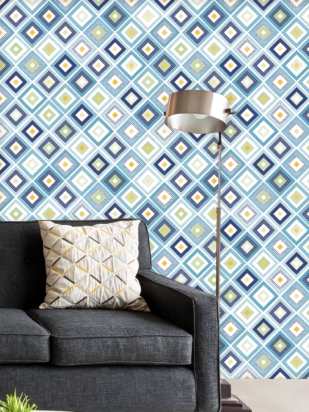 ArtzFolio Printed UV-Resistant Anti-Bacterial Dots Doodle Rhombus Peel & Stick Wallpaper, Multi
ArtzFolio Printed UV-Resistant Anti-Bacterial Dots Doodle Rhombus Peel & Stick Wallpaper, Multi