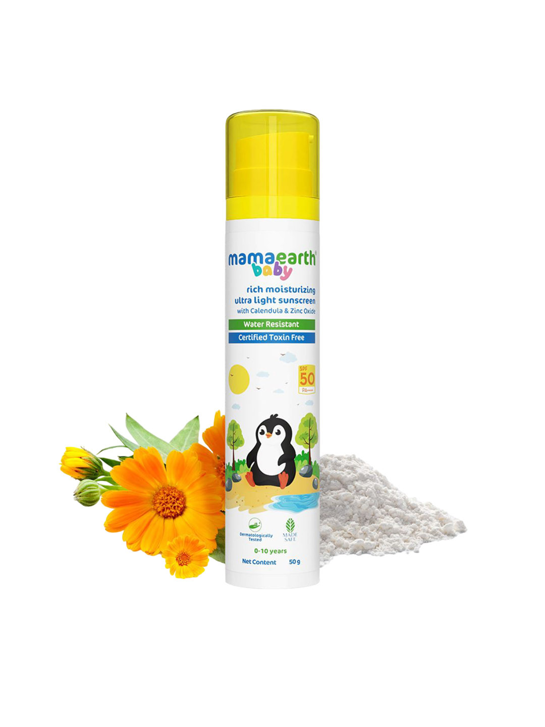 Mamaearth Baby Rich Moisturising Ultra-Light Sunscreen SPF 50 with Calendula - 50 g, White
Mamaearth Baby Rich Moisturising Ultra-Light Sunscreen SPF 50 with Calendula - 50 g, White