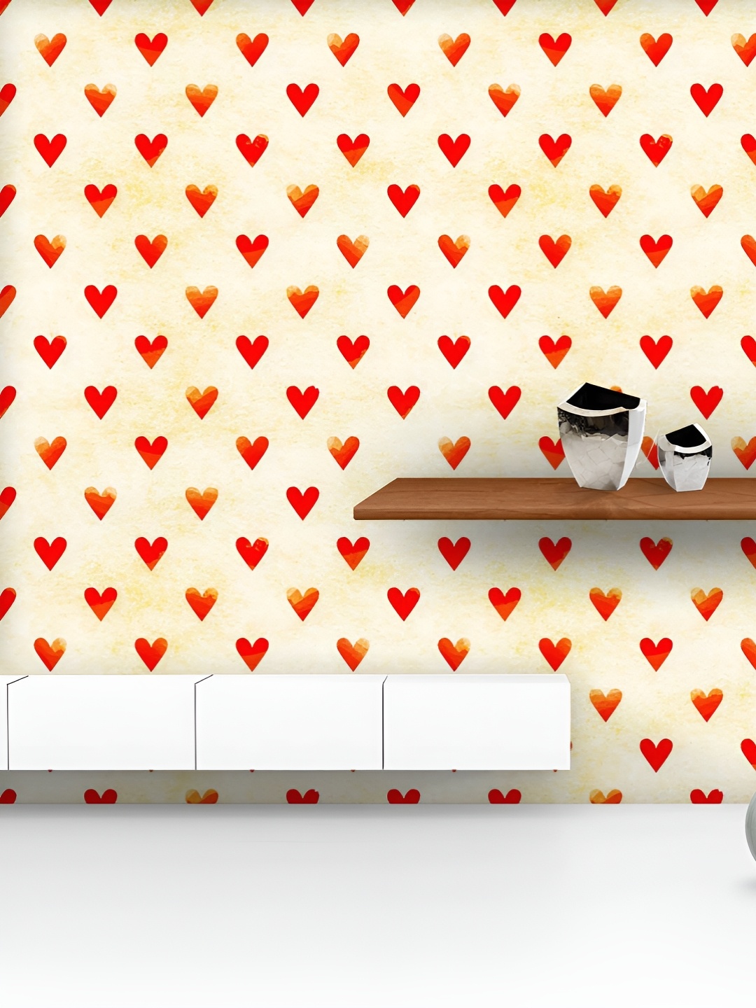 ArtzFolio Printed UV-Resistant Anti-Bacterial Red Hearts Peel & Stick Wallpaper, Multi
ArtzFolio Printed UV-Resistant Anti-Bacterial Red Hearts Peel & Stick Wallpaper, Multi