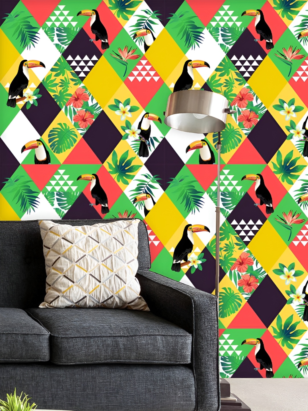 ArtzFolio Printed UV-Resistant Anti-Bacterial Exotic Floral Leaves Peel & Stick Wallpaper, Multi
ArtzFolio Printed UV-Resistant Anti-Bacterial Exotic Floral Leaves Peel & Stick Wallpaper, Multi