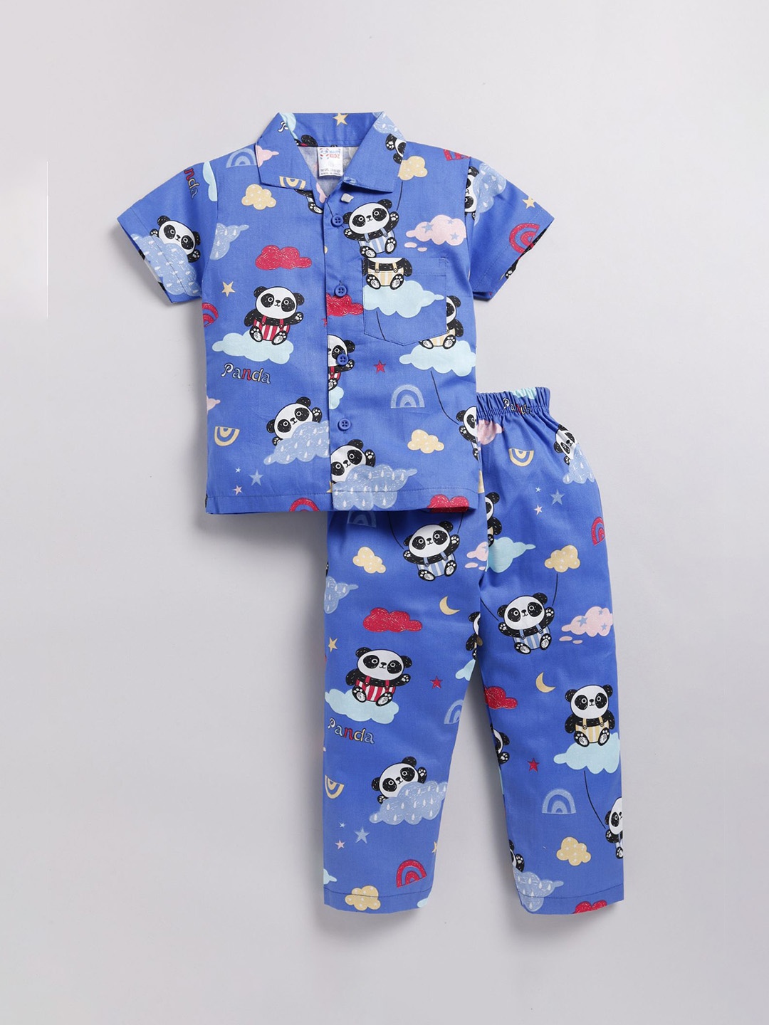 NAUTI KIDZ Boys Conversational Printed Pure Cotton Short Sleeves Shirt Collar Night suit, Blue
NAUTI KIDZ Boys Conversational Printed Pure Cotton Short Sleeves Shirt Collar Night suit, Blue