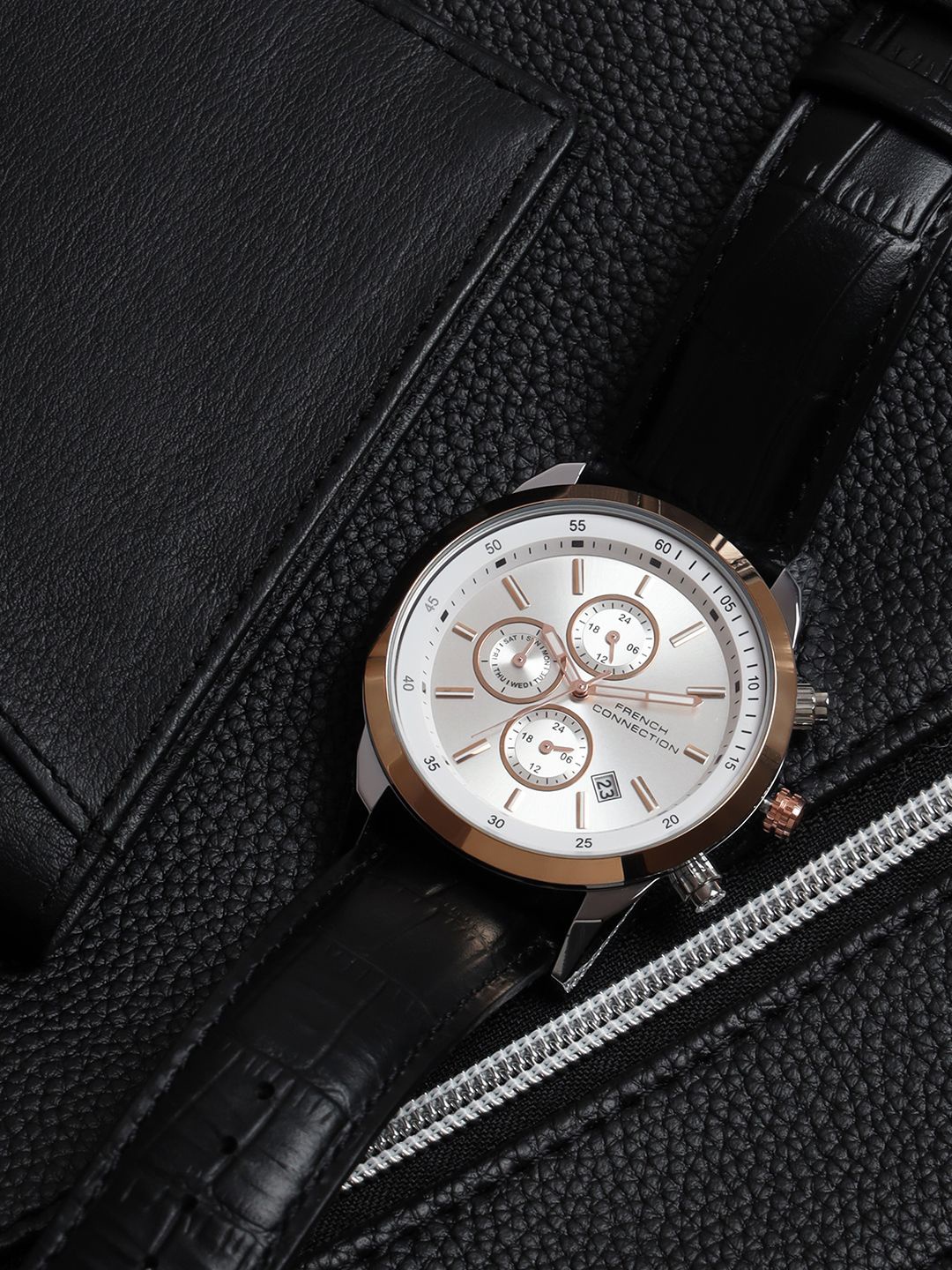 French Connection Men Dial & Leather Bracelet Style Straps Analogue Watch FCN093BL-R-White
French Connection Men Dial & Leather Bracelet Style Straps Analogue Watch FCN093BL-R-White
