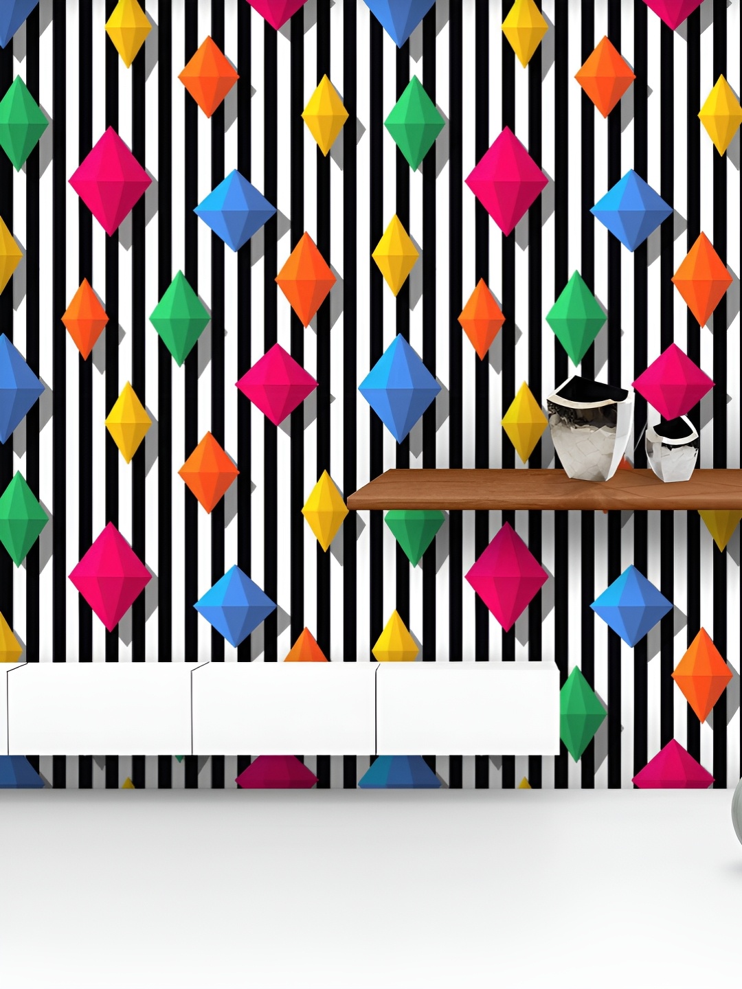 ArtzFolio Printed UV-Resistant Anti-Bacterial D Multicolor Diamonds Peel & Stick Wallpaper, Multi
ArtzFolio Printed UV-Resistant Anti-Bacterial D Multicolor Diamonds Peel & Stick Wallpaper, Multi
