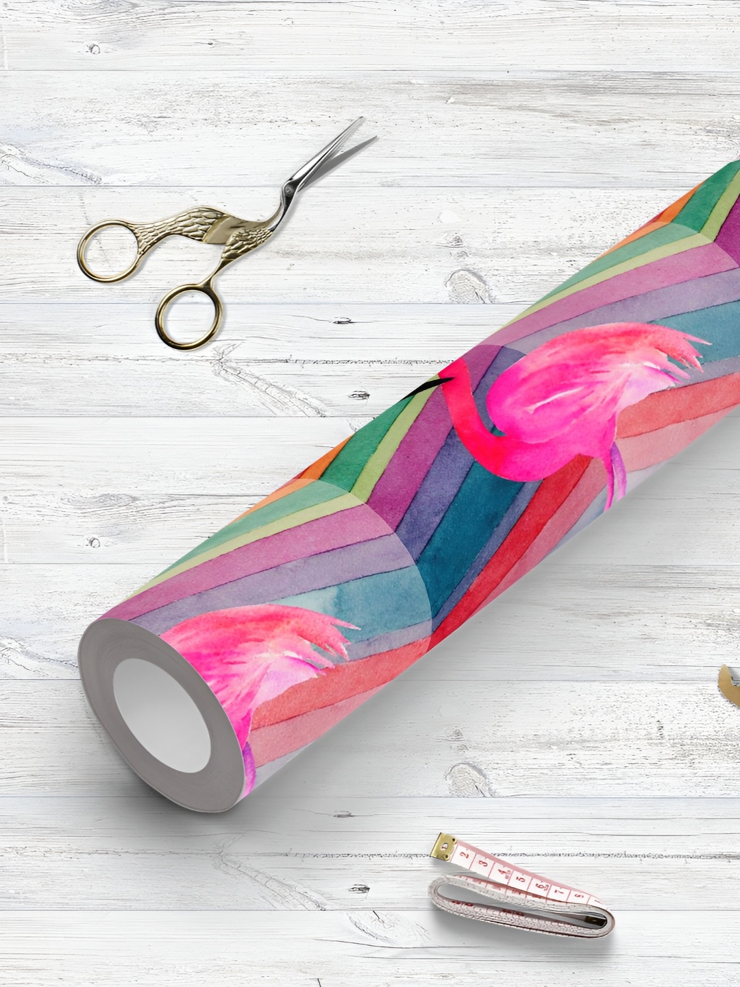 ArtzFolio Printed UV-Resistant Anti-Bacterial Watercolor Chevron Flamingo Peel & Stick Wallpaper, Multi
ArtzFolio Printed UV-Resistant Anti-Bacterial Watercolor Chevron Flamingo Peel & Stick Wallpaper, Multi
