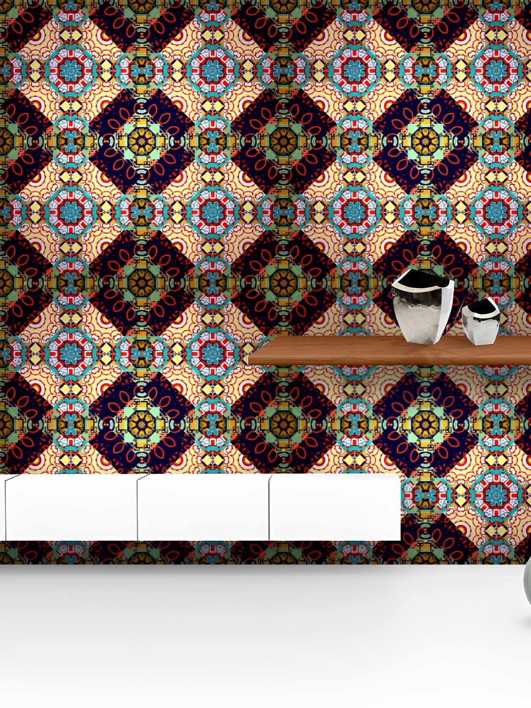 ArtzFolio Printed UV-Resistant Anti-Bacterial Abstract Geometric Pattern Peel & Stick Wallpaper, Multi
ArtzFolio Printed UV-Resistant Anti-Bacterial Abstract Geometric Pattern Peel & Stick Wallpaper, Multi