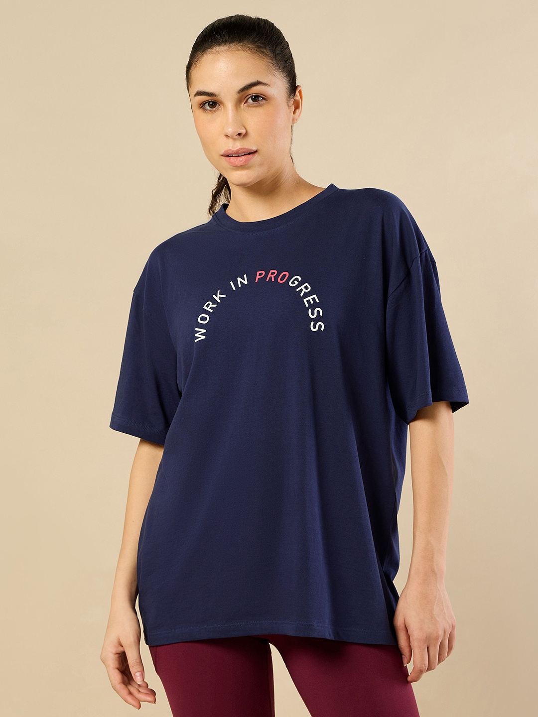 CULT Typography Printed Drop-Shoulder Sleeves Bio Finish Oversized Fit Pure Cotton T-shirt, Navy blue
CULT Typography Printed Drop-Shoulder Sleeves Bio Finish Oversized Fit Pure Cotton T-shirt, Navy blue