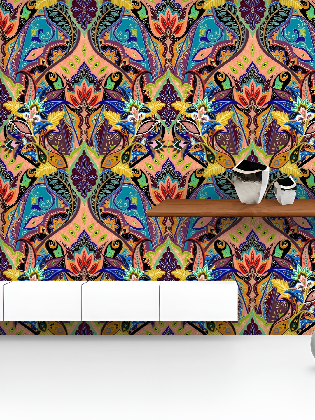 ArtzFolio Printed UV-Resistant Anti-Bacterial Indian Bohemian Paisley Peel & Stick Wallpaper, Multi
ArtzFolio Printed UV-Resistant Anti-Bacterial Indian Bohemian Paisley Peel & Stick Wallpaper, Multi
