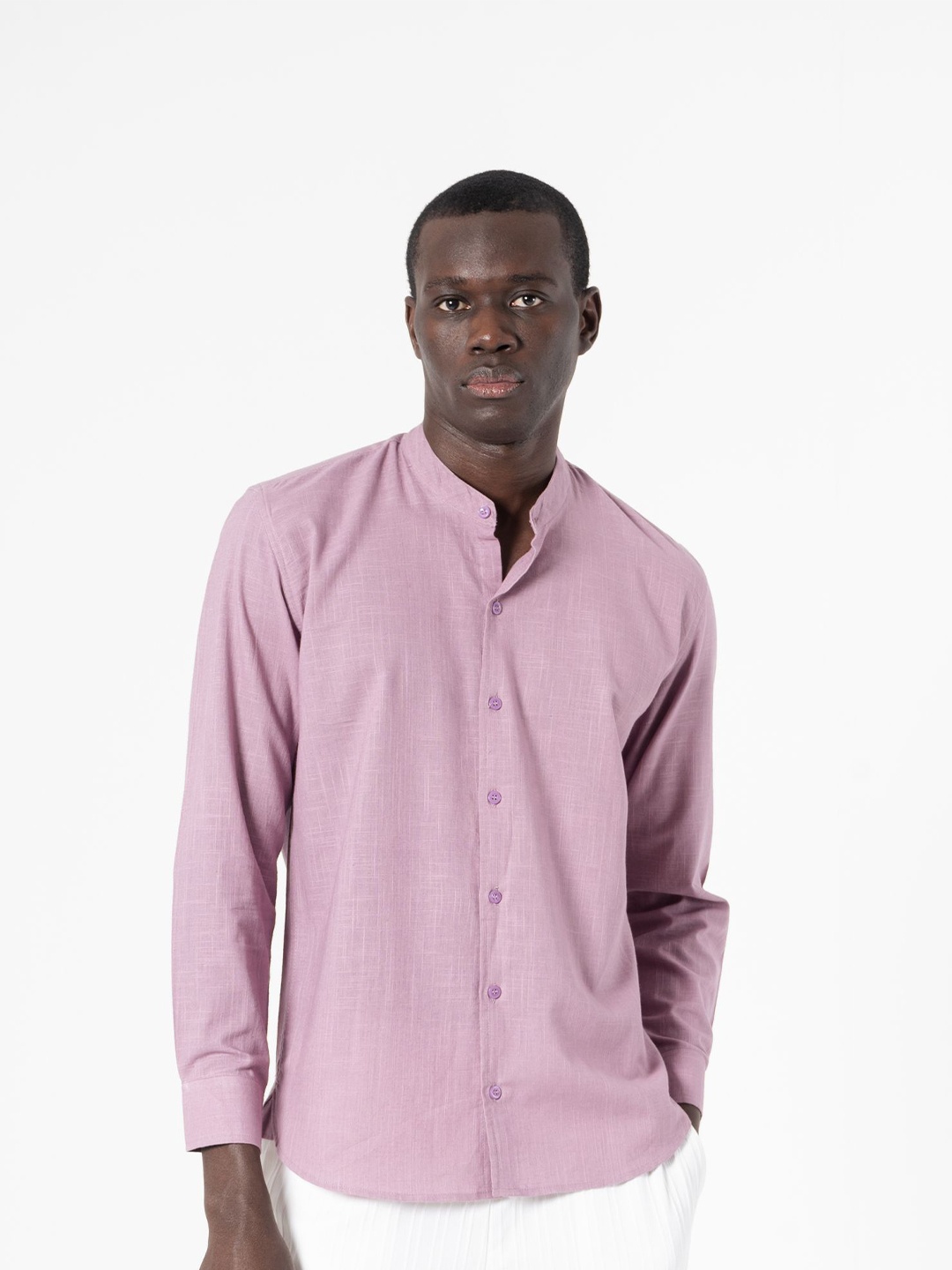 SANSKRUTIHOMES Men India Slim Band Collar Solid Cotton Slim Fit Casual Shirt, Lavender
SANSKRUTIHOMES Men India Slim Band Collar Solid Cotton Slim Fit Casual Shirt, Lavender