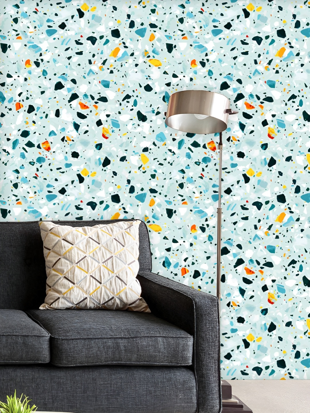 ArtzFolio Printed UV-Resistant Anti-Bacterial Terrazzo Flooring Cool Colors Peel & Stick Wallpaper, Multi
ArtzFolio Printed UV-Resistant Anti-Bacterial Terrazzo Flooring Cool Colors Peel & Stick Wallpaper, Multi