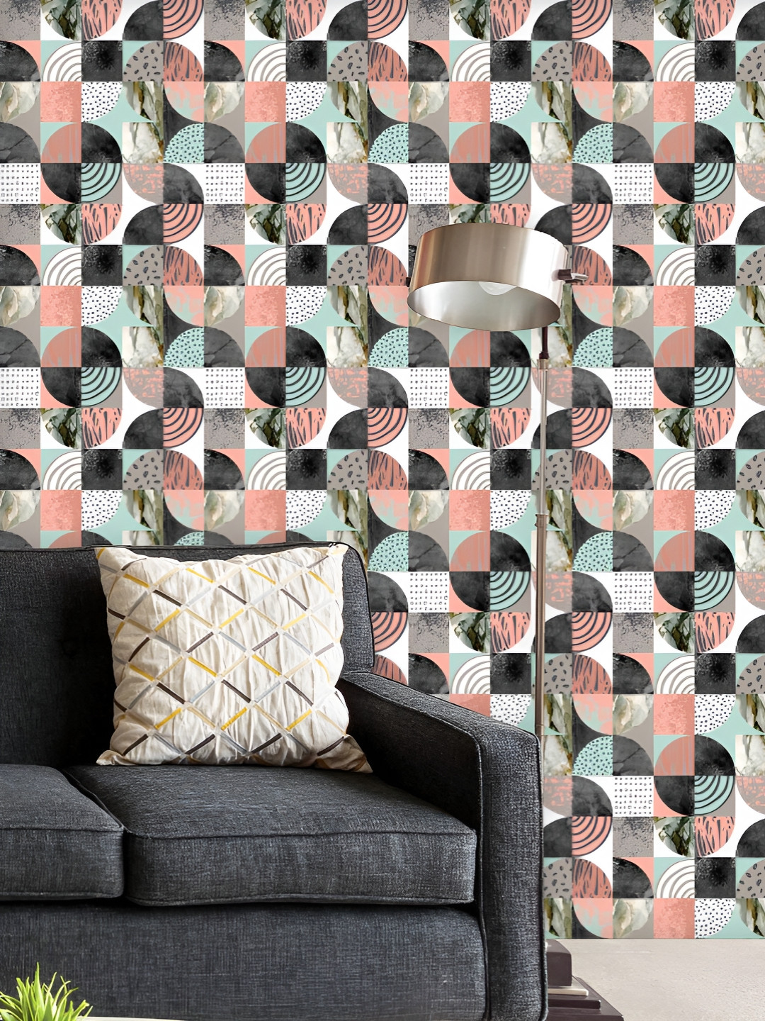 ArtzFolio Printed UV-Resistant Anti-Bacterial Geometric Marble Pattern Peel & Stick Wallpaper, Multi
ArtzFolio Printed UV-Resistant Anti-Bacterial Geometric Marble Pattern Peel & Stick Wallpaper, Multi