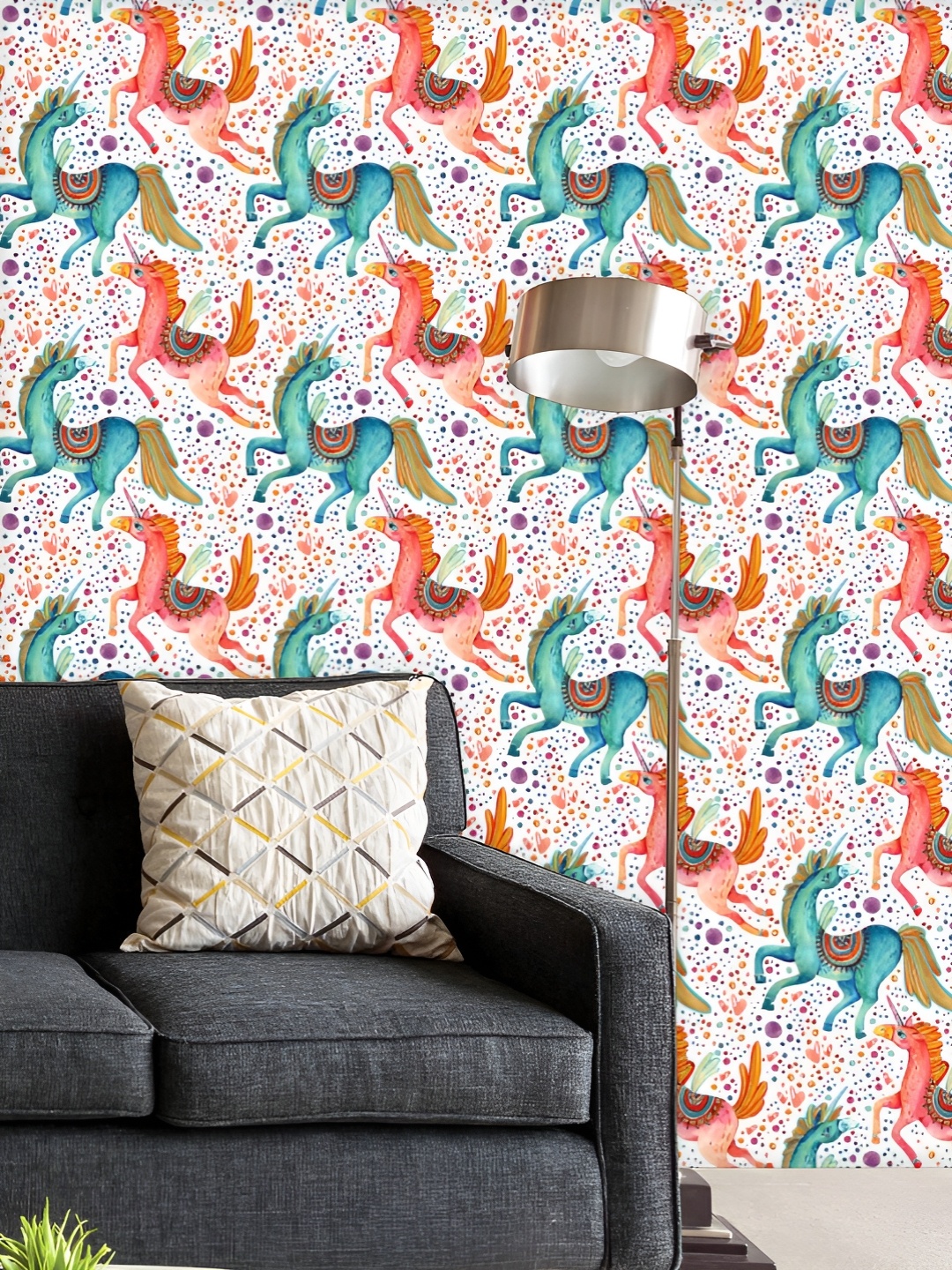 ArtzFolio Printed UV-Resistant Anti-Bacterial Flying Unicorn Pair Peel & Stick Wallpaper, Multi
ArtzFolio Printed UV-Resistant Anti-Bacterial Flying Unicorn Pair Peel & Stick Wallpaper, Multi