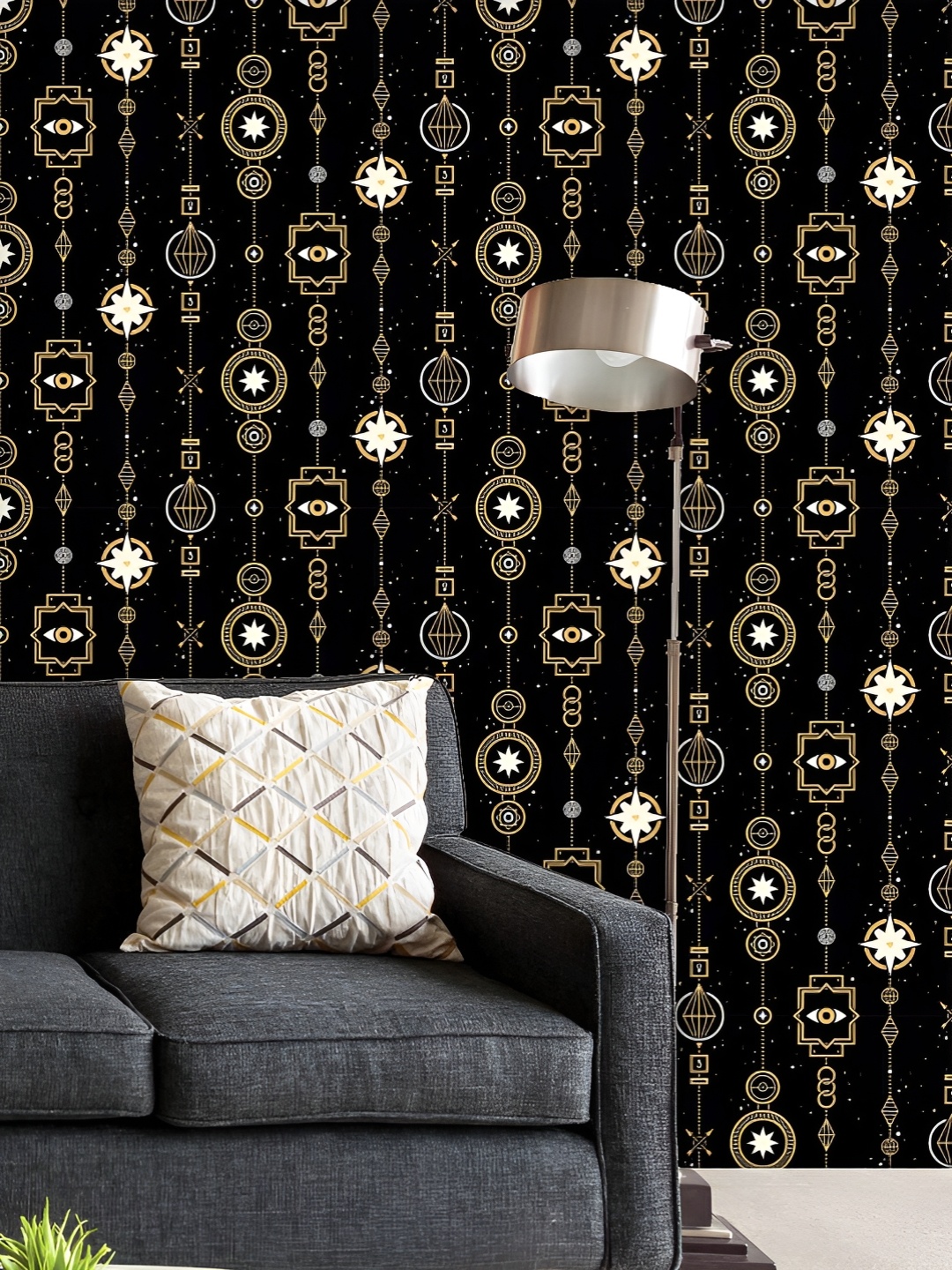 ArtzFolio Printed UV-Resistant Anti-Bacterial Stars And Magical Golden Garlands Peel & Stick Wallpaper, Multi
ArtzFolio Printed UV-Resistant Anti-Bacterial Stars And Magical Golden Garlands Peel & Stick Wallpaper, Multi
