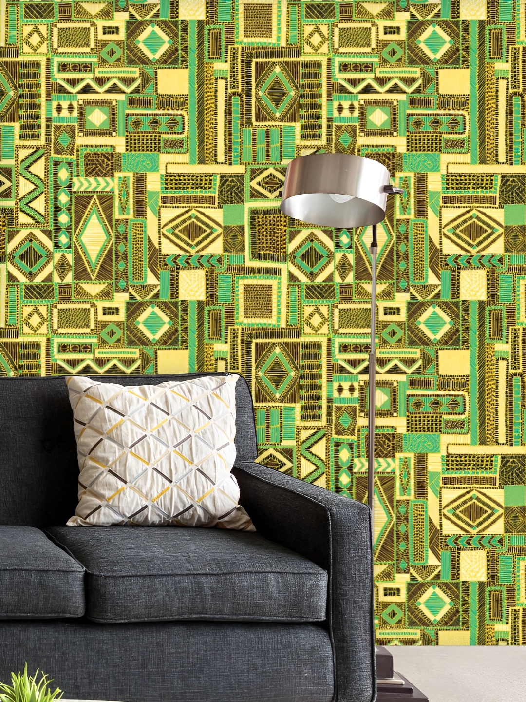 ArtzFolio Printed UV-Resistant Anti-Bacterial Tribal Embroidered Doodles Peel & Stick Wallpaper, Multi
ArtzFolio Printed UV-Resistant Anti-Bacterial Tribal Embroidered Doodles Peel & Stick Wallpaper, Multi