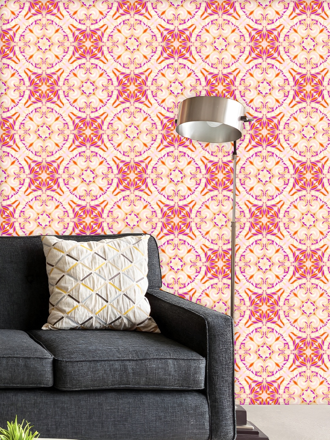 ArtzFolio Printed UV-Resistant Anti-Bacterial Retro Arabesques Peel & Stick Wallpaper, Multi
ArtzFolio Printed UV-Resistant Anti-Bacterial Retro Arabesques Peel & Stick Wallpaper, Multi