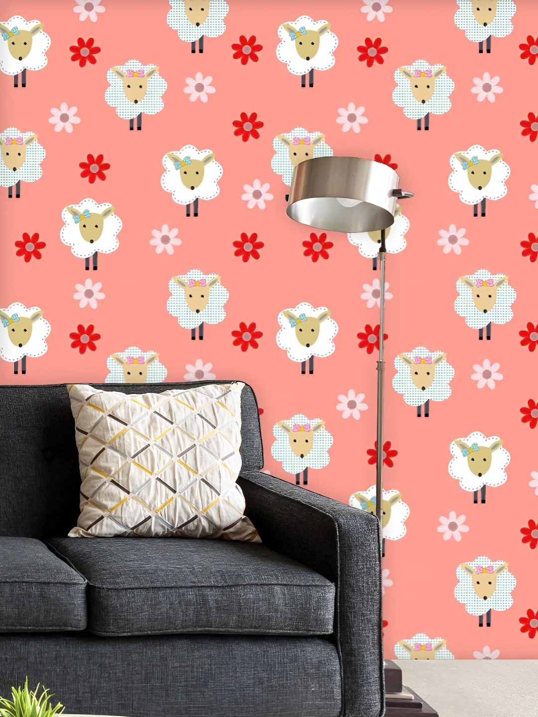 ArtzFolio Printed UV-Resistant Anti-Bacterial Sheep & Abstract Flowers Peel & Stick Wallpaper, Multi
ArtzFolio Printed UV-Resistant Anti-Bacterial Sheep & Abstract Flowers Peel & Stick Wallpaper, Multi