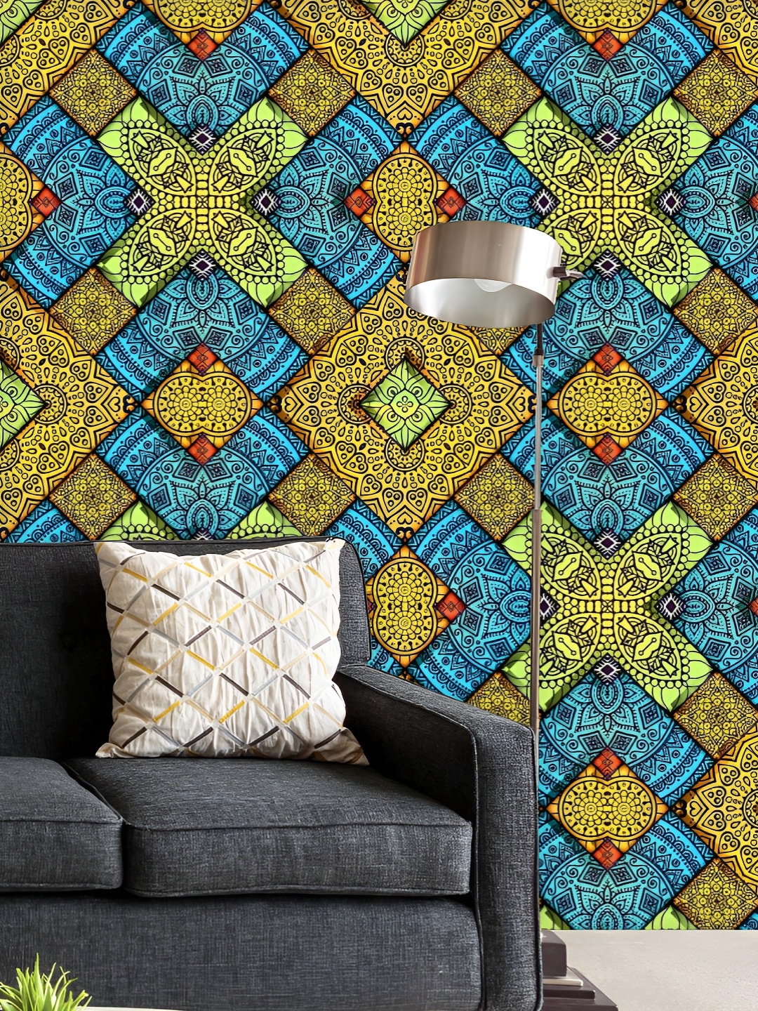 ArtzFolio Printed UV-Resistant Anti-Bacterial Boho Abstract Festive Pattern Peel & Stick Wallpaper, Multi
ArtzFolio Printed UV-Resistant Anti-Bacterial Boho Abstract Festive Pattern Peel & Stick Wallpaper, Multi