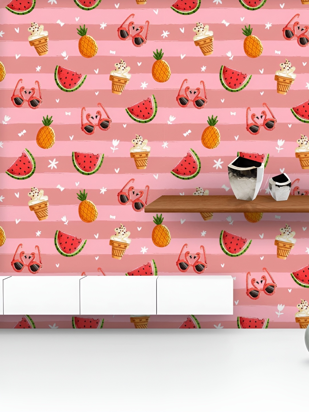ArtzFolio Printed UV-Resistant Anti-Bacterial Pink Summer Pattern Peel & Stick Wallpaper, Multi
ArtzFolio Printed UV-Resistant Anti-Bacterial Pink Summer Pattern Peel & Stick Wallpaper, Multi