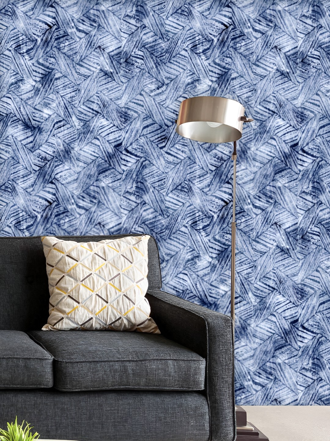 ArtzFolio Printed UV-Resistant Anti-Bacterial Abstract Indigo Dyed Stripes Peel & Stick Wallpaper, Multi
ArtzFolio Printed UV-Resistant Anti-Bacterial Abstract Indigo Dyed Stripes Peel & Stick Wallpaper, Multi