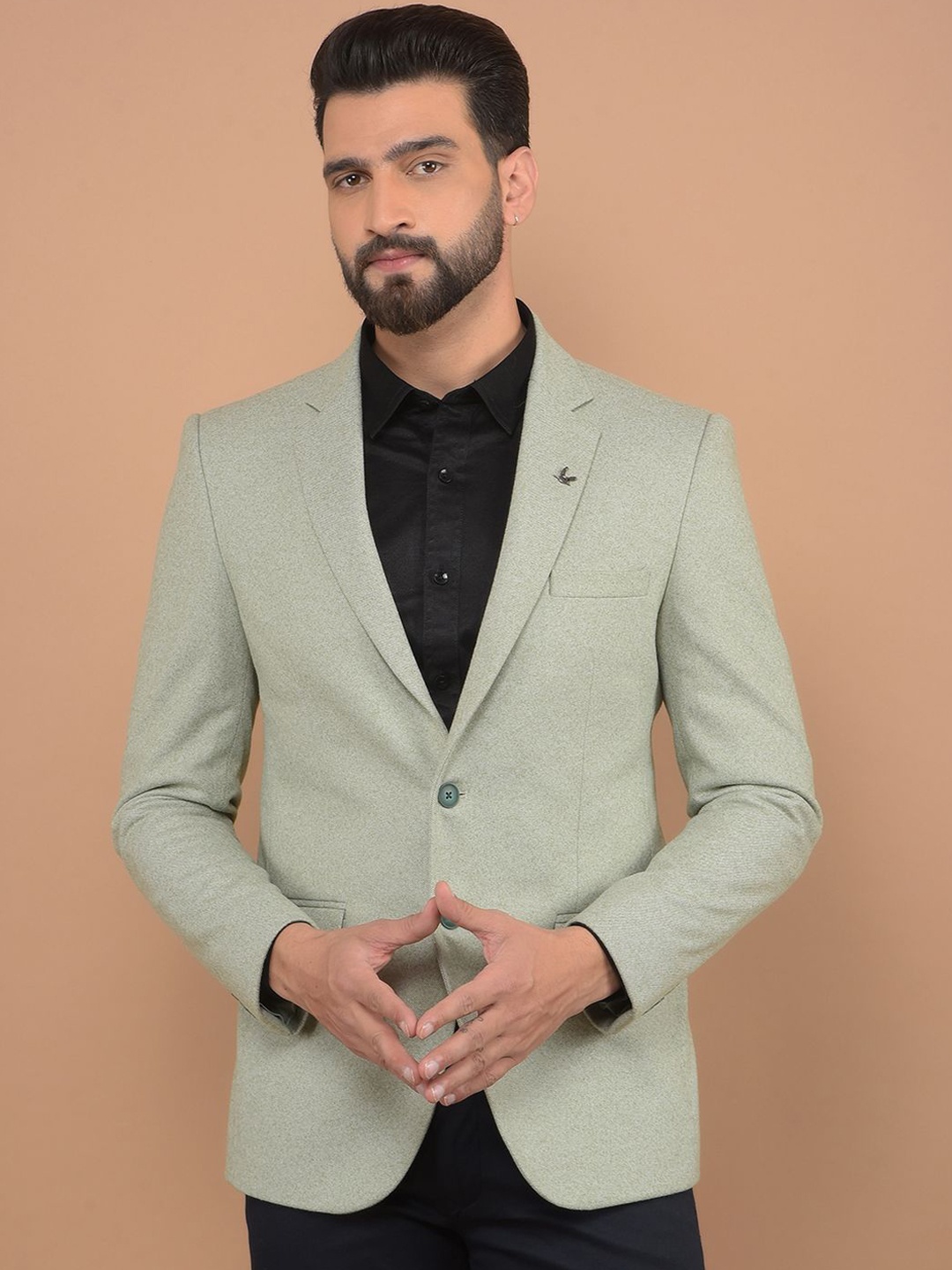 Canary London Self Design Slim-Fit Pure Woollen Single Breasted Formal Blazer, Green
Canary London Self Design Slim-Fit Pure Woollen Single Breasted Formal Blazer, Green