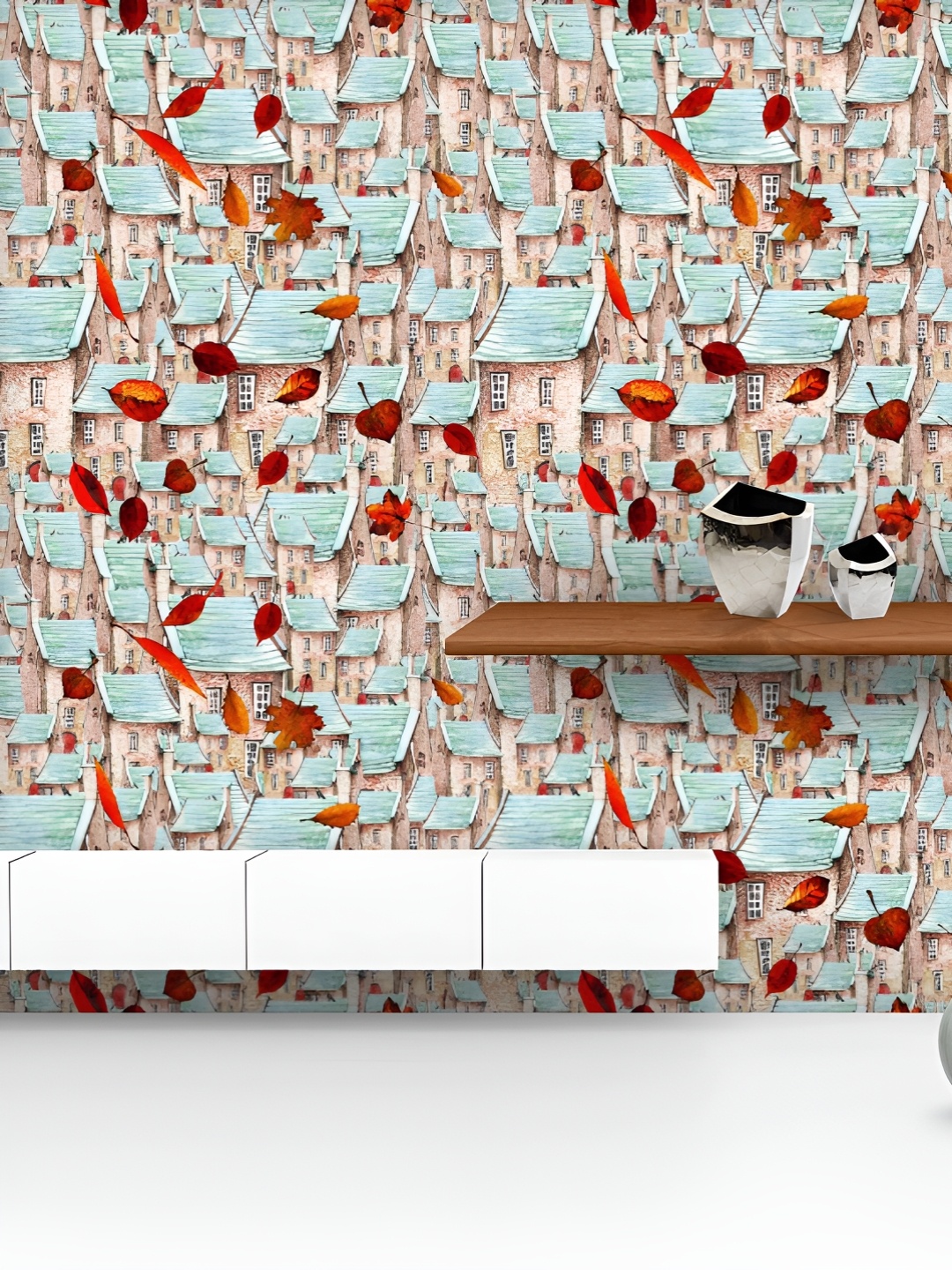 ArtzFolio Printed UV-Resistant Anti-Bacterial Falling Leaves And Old Town Peel & Stick Wallpaper, Multi
ArtzFolio Printed UV-Resistant Anti-Bacterial Falling Leaves And Old Town Peel & Stick Wallpaper, Multi