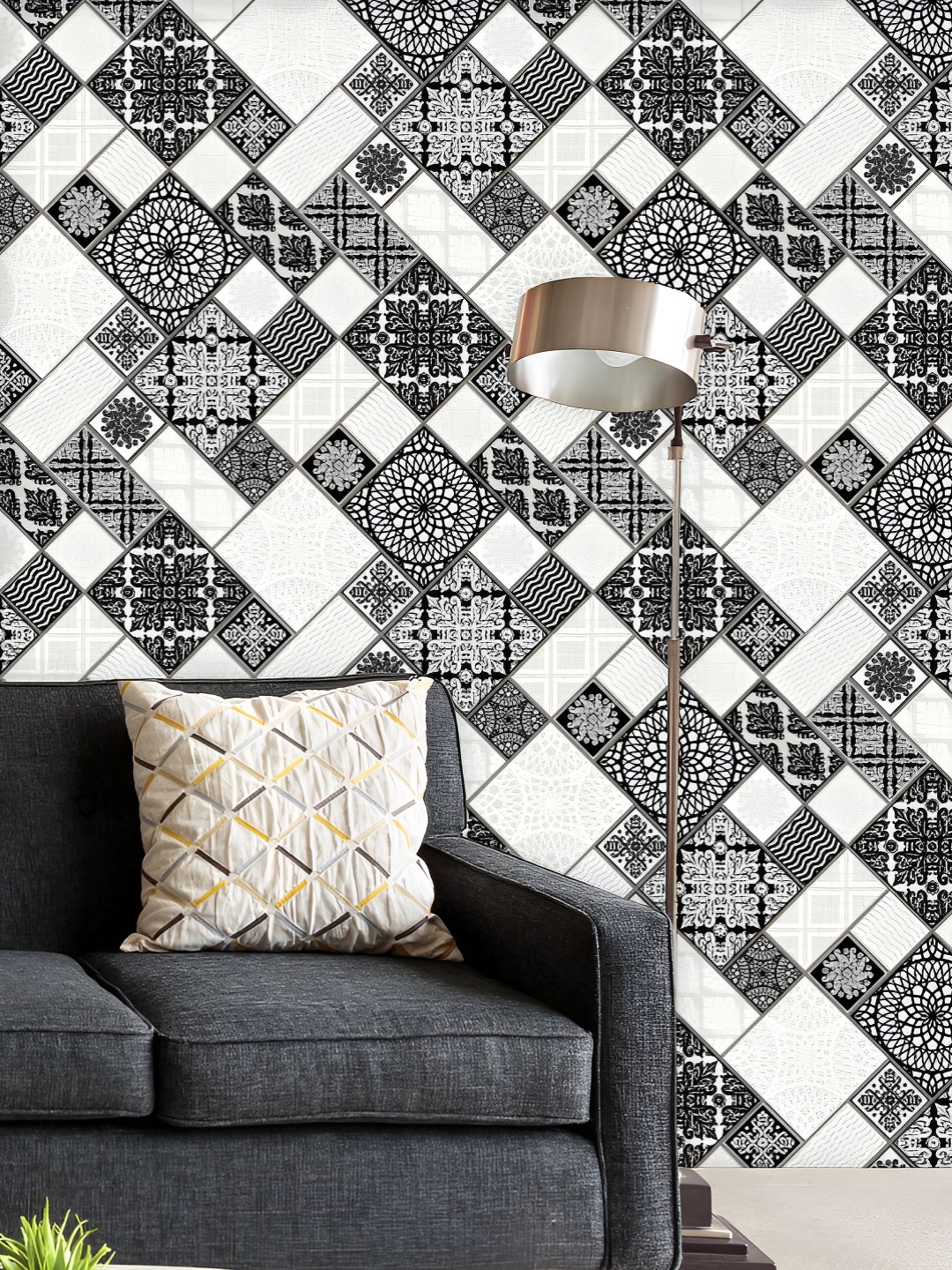 ArtzFolio Printed UV-Resistant Anti-Bacterial Monochrome Patchwork Pattern Peel & Stick Wallpaper, Multi
ArtzFolio Printed UV-Resistant Anti-Bacterial Monochrome Patchwork Pattern Peel & Stick Wallpaper, Multi