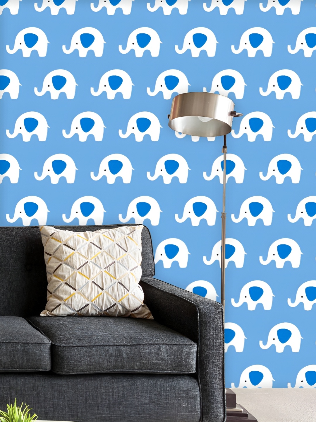 ArtzFolio Printed UV-Resistant Anti-Bacterial Blue White Elephants Peel & Stick Wallpaper, Multi
ArtzFolio Printed UV-Resistant Anti-Bacterial Blue White Elephants Peel & Stick Wallpaper, Multi