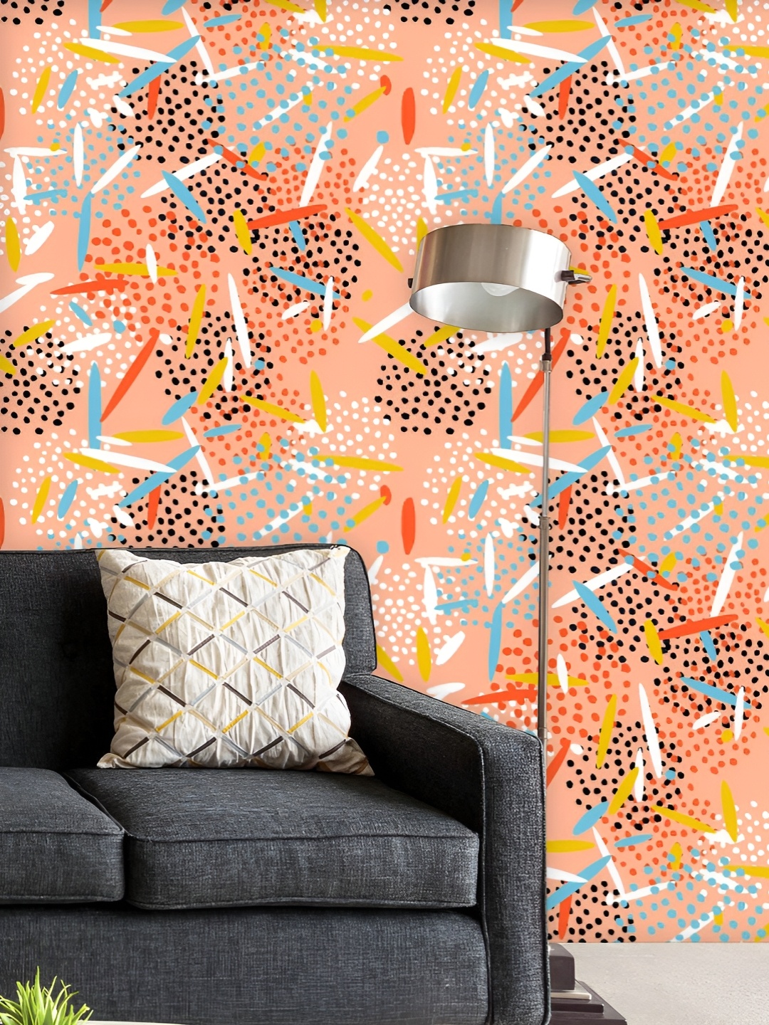 ArtzFolio Printed UV-Resistant Anti-Bacterial Abstract Dots & Lines Pattern Peel & Stick Wallpaper, Multi
ArtzFolio Printed UV-Resistant Anti-Bacterial Abstract Dots & Lines Pattern Peel & Stick Wallpaper, Multi
